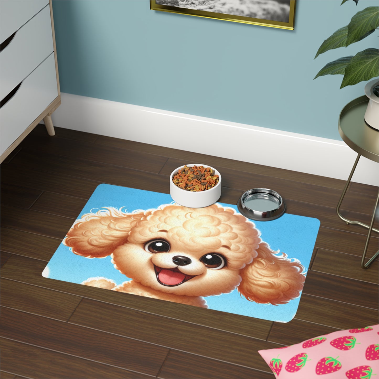 Pet Food Mat (12x18) - Miniature Poodle