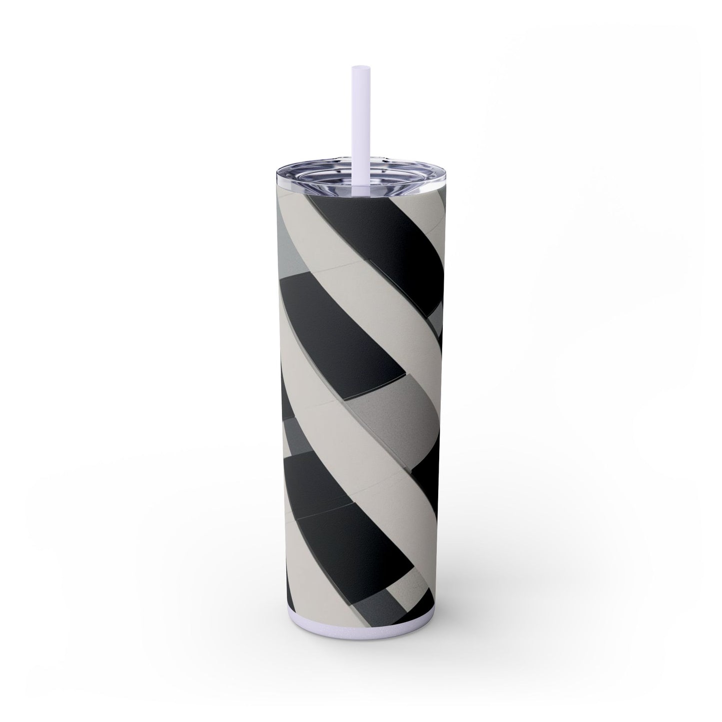 Optical Illusion Skinny Tumbler with Straw, 20oz