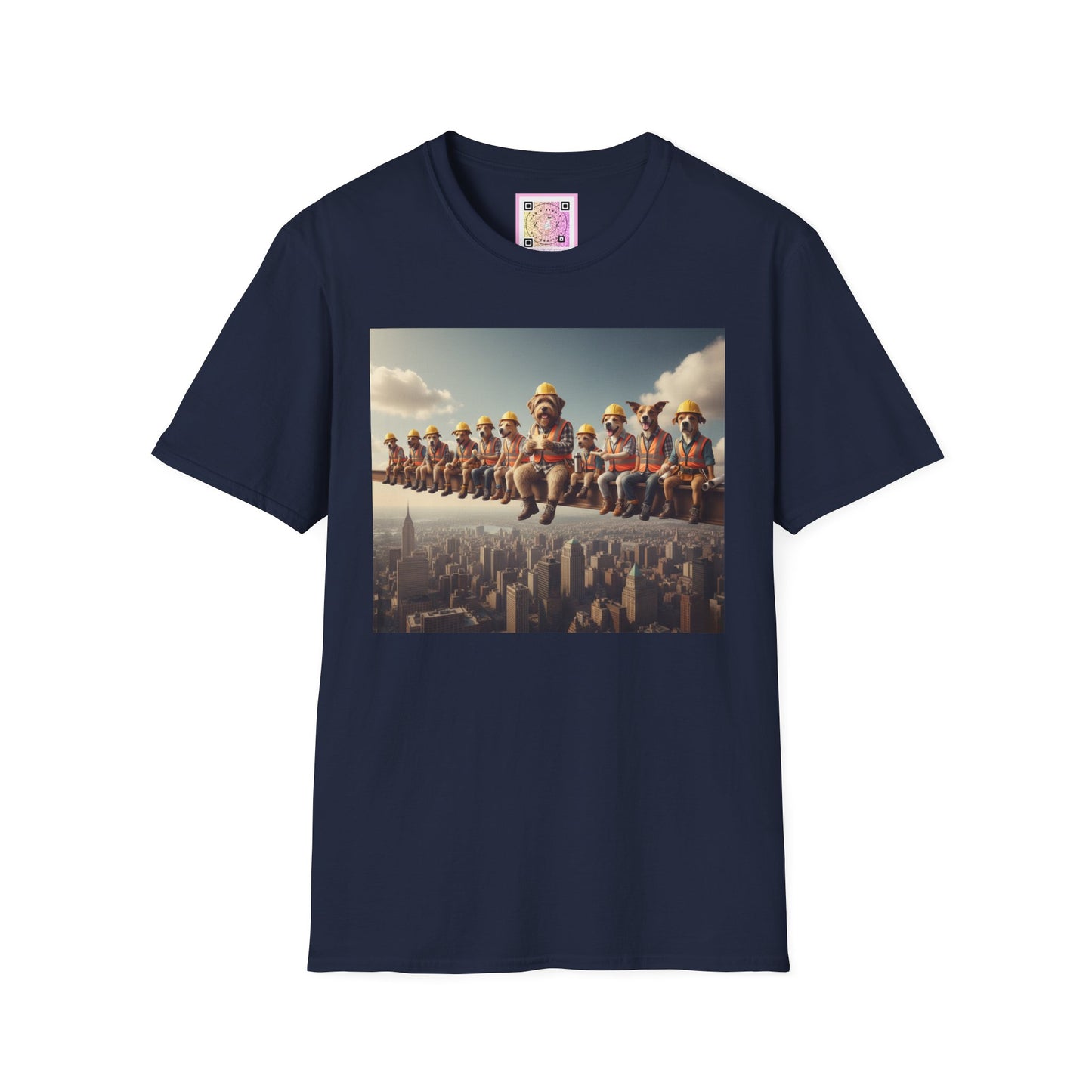 Canine Canvas Collection: Lunch atop a Skyscraper Homage Tee Shirt
