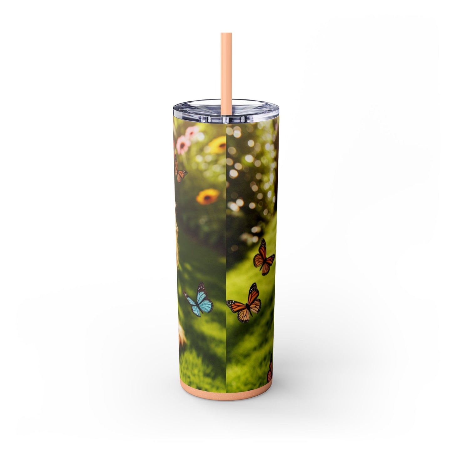 Skinny Tumbler with Straw – 20 oz Stainless Steel Cup