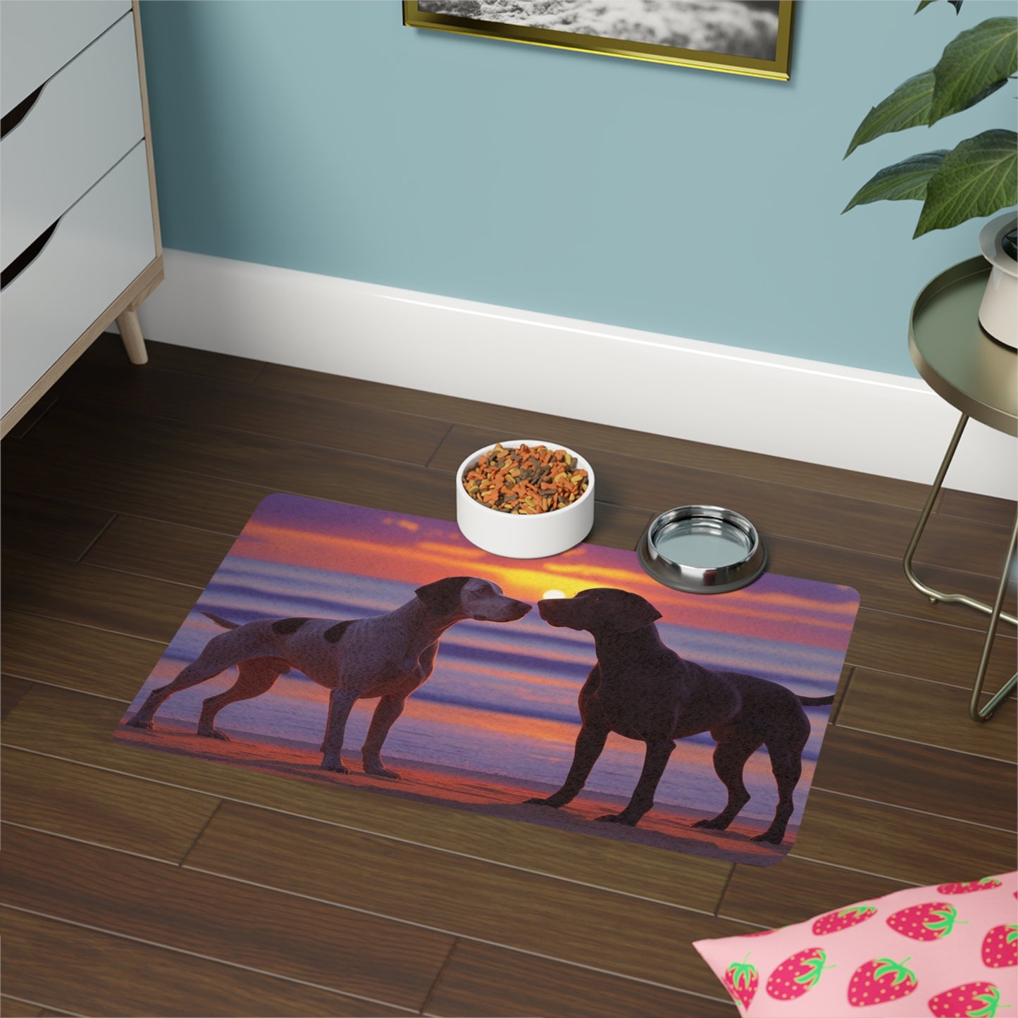 Pet Food Mat (12x18) - German Shorthaired Pointer Love