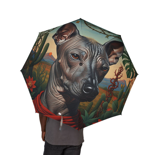 Xoloitzcuintli Semi-Automatic Foldable Umbrella