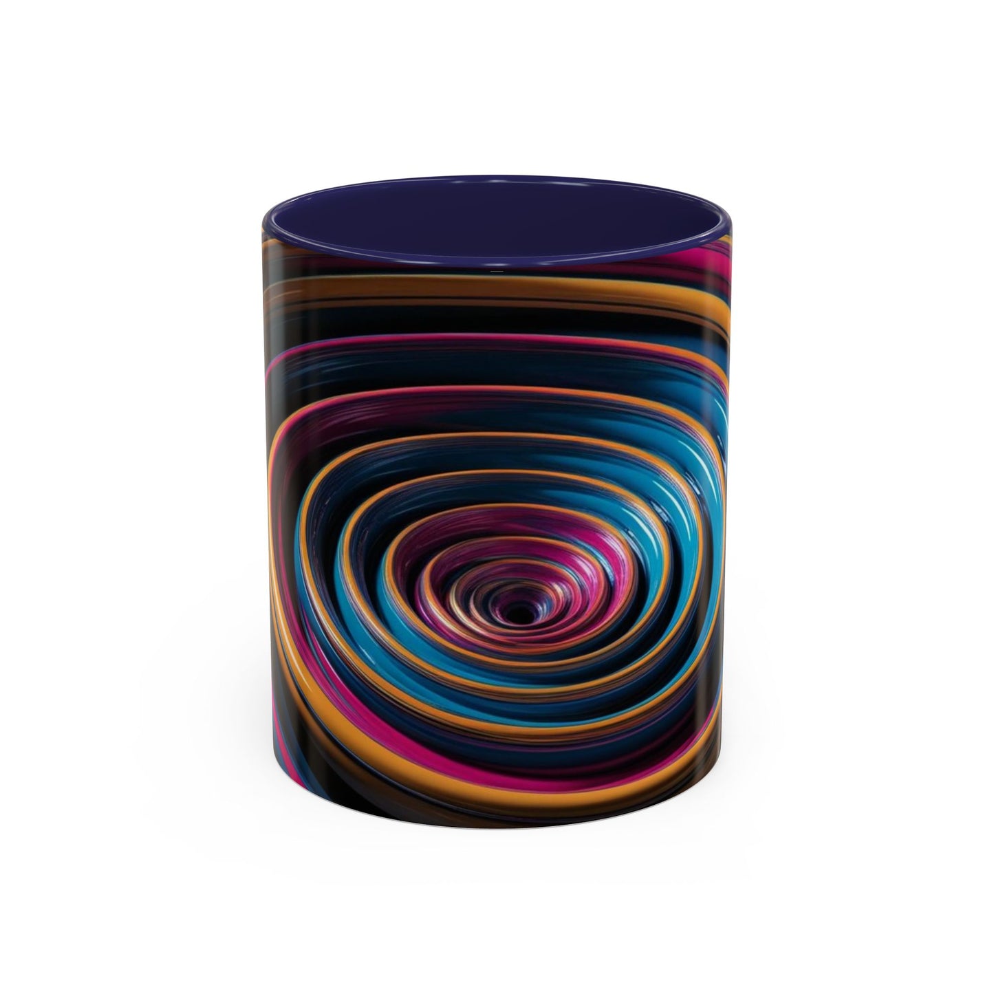 Optical Illusion Accent Mug – Ceramic Coffee Cup