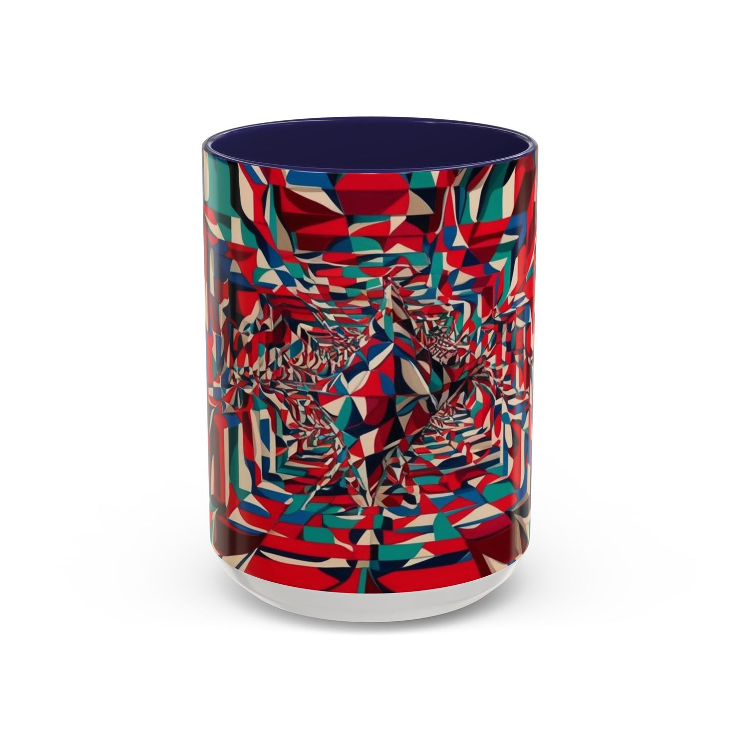 Optical Illusion Accent Mug – Ceramic Coffee Cup