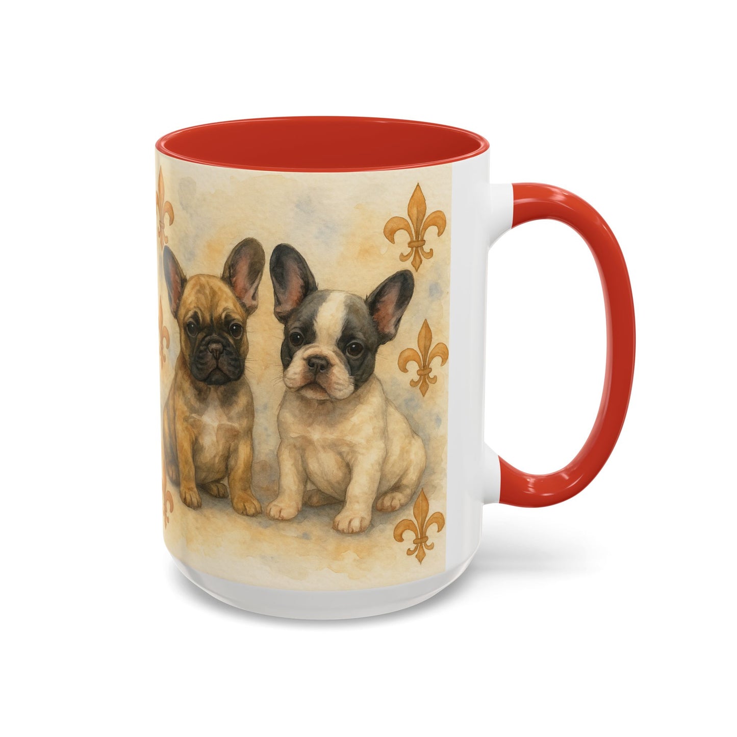 French Bulldog puppies Accent Coffee Mug - Perfect Gift for Dog Lovers