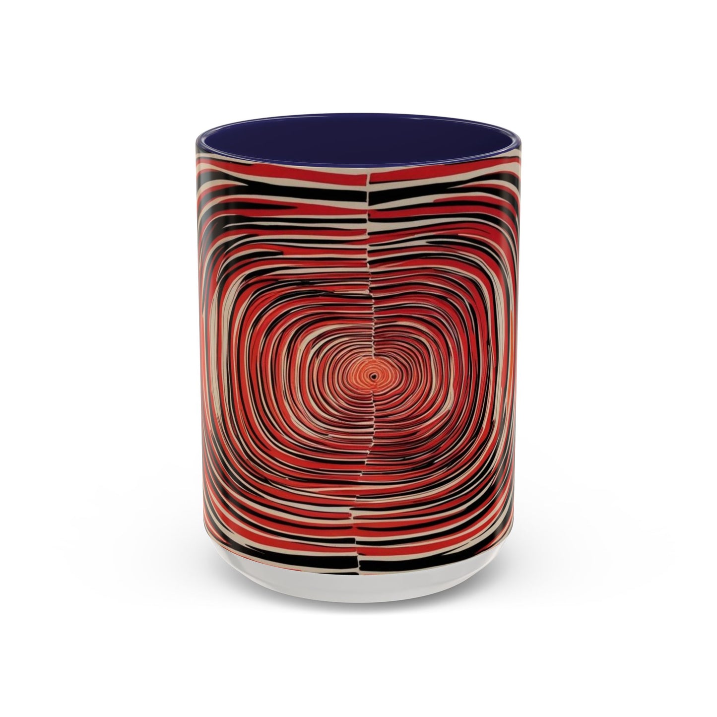 Optical Illusion Accent Mug – Ceramic Coffee Cup