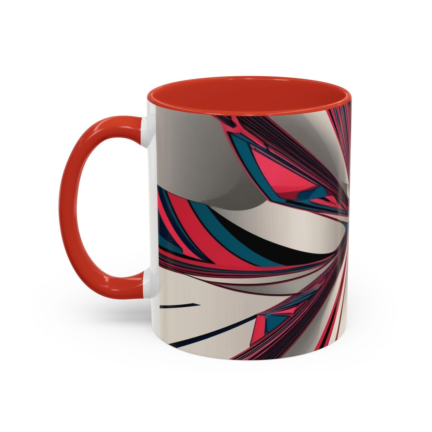 Optical Illusion Accent Mug – Ceramic Coffee Cup