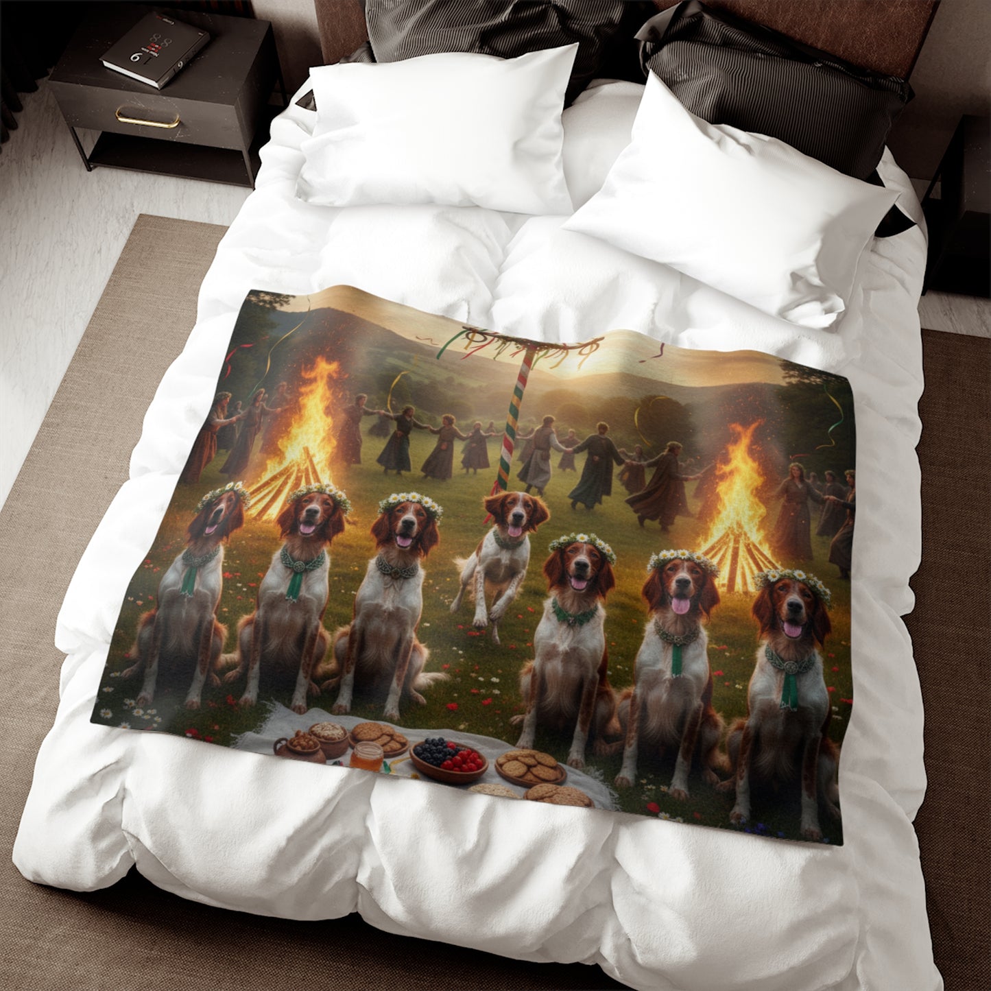 Irish Red and White Setter Blanket