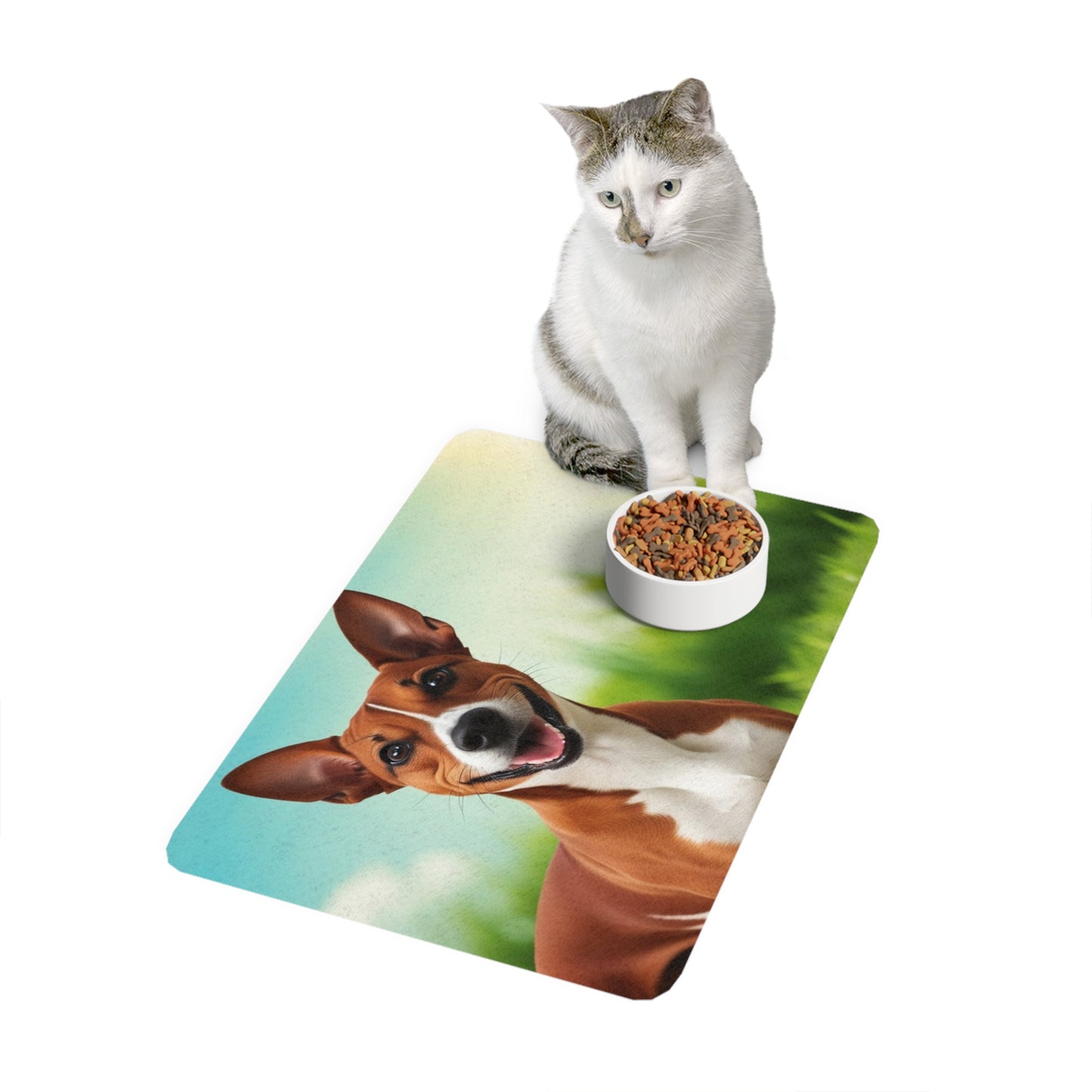 Pet Food Mat (12x18) - Basenji