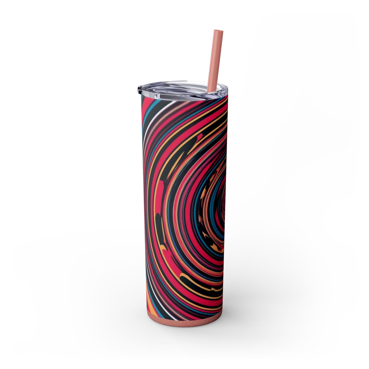 Optical Illusion Skinny Tumbler with Straw, 20oz