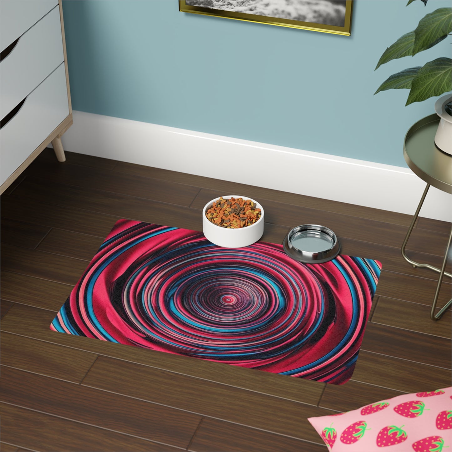 Pet Food Mat (12x18) - Optical Illusion