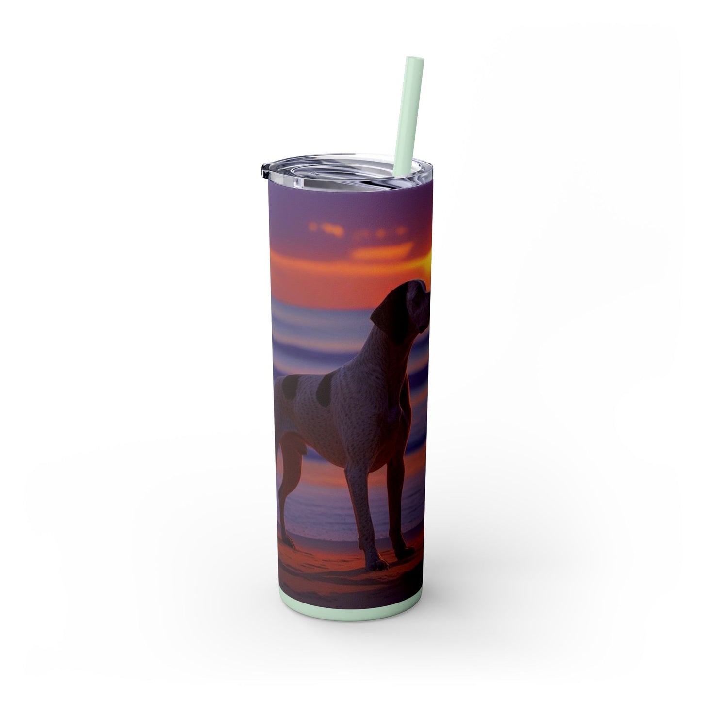 German Shorthaired Pointer Love Skinny Tumbler with Straw, 20oz