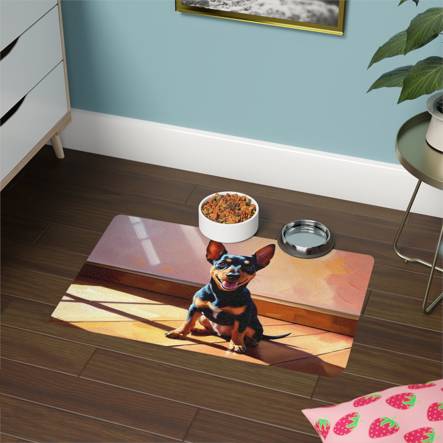 Pet Food Mat (12x18) - Miniature Pinscher