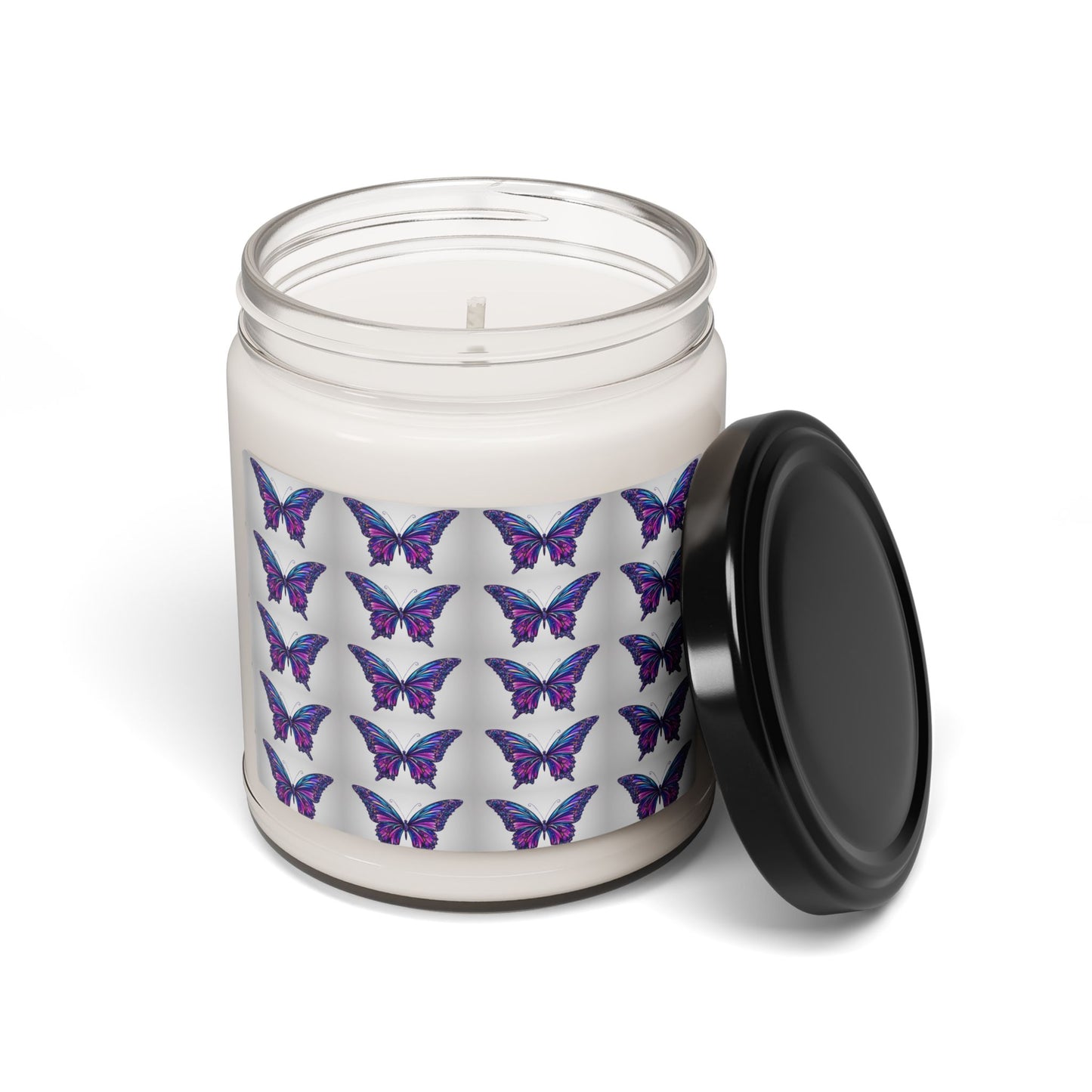 Glittery Psychedelic Butterfly- Scented Soy Candle, 9oz