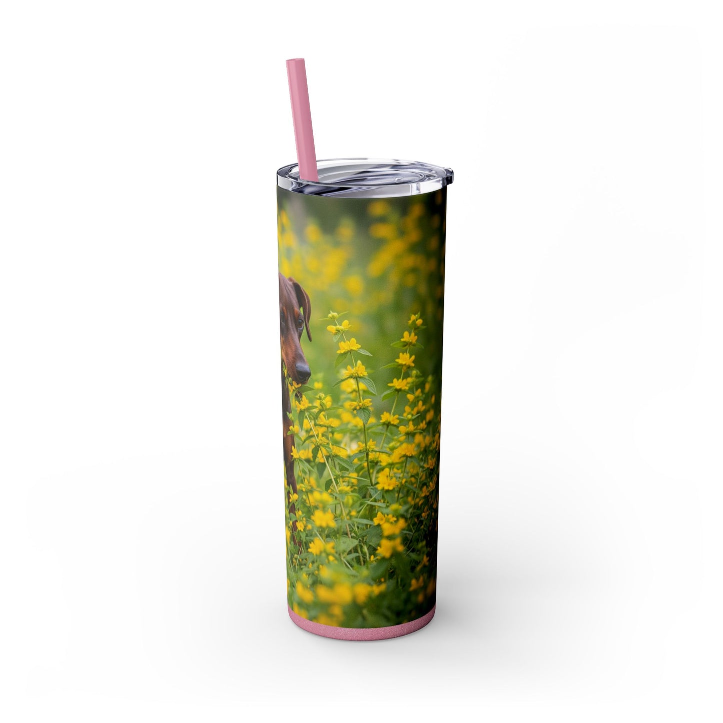 German Pinscher Tumbler with Straw, 20oz