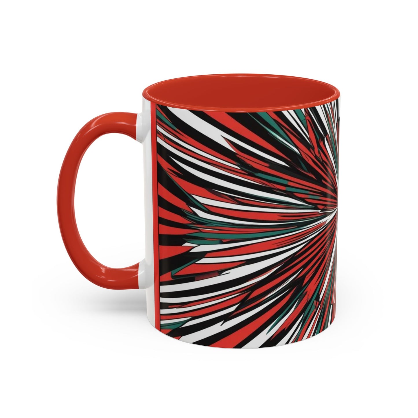 Optical Illusion Accent Mug – Ceramic Coffee Cup