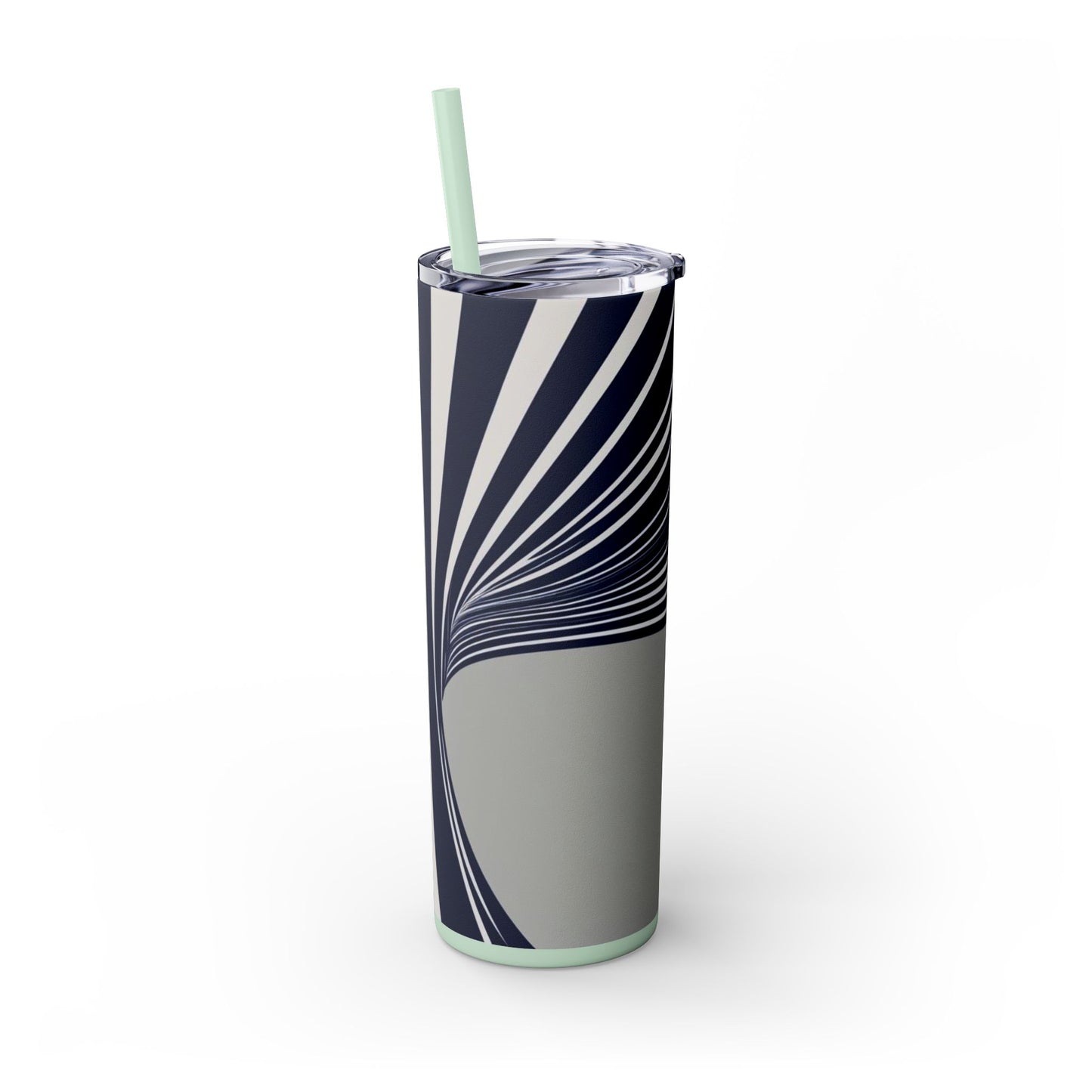 Optical Illusion Skinny Tumbler with Straw, 20oz