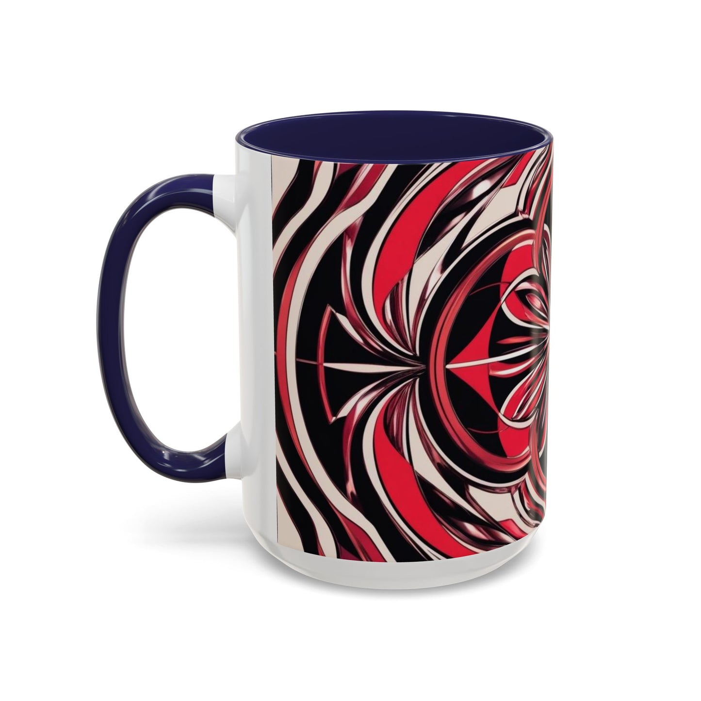 Optical Illusion Accent Mug – Ceramic Coffee Cup