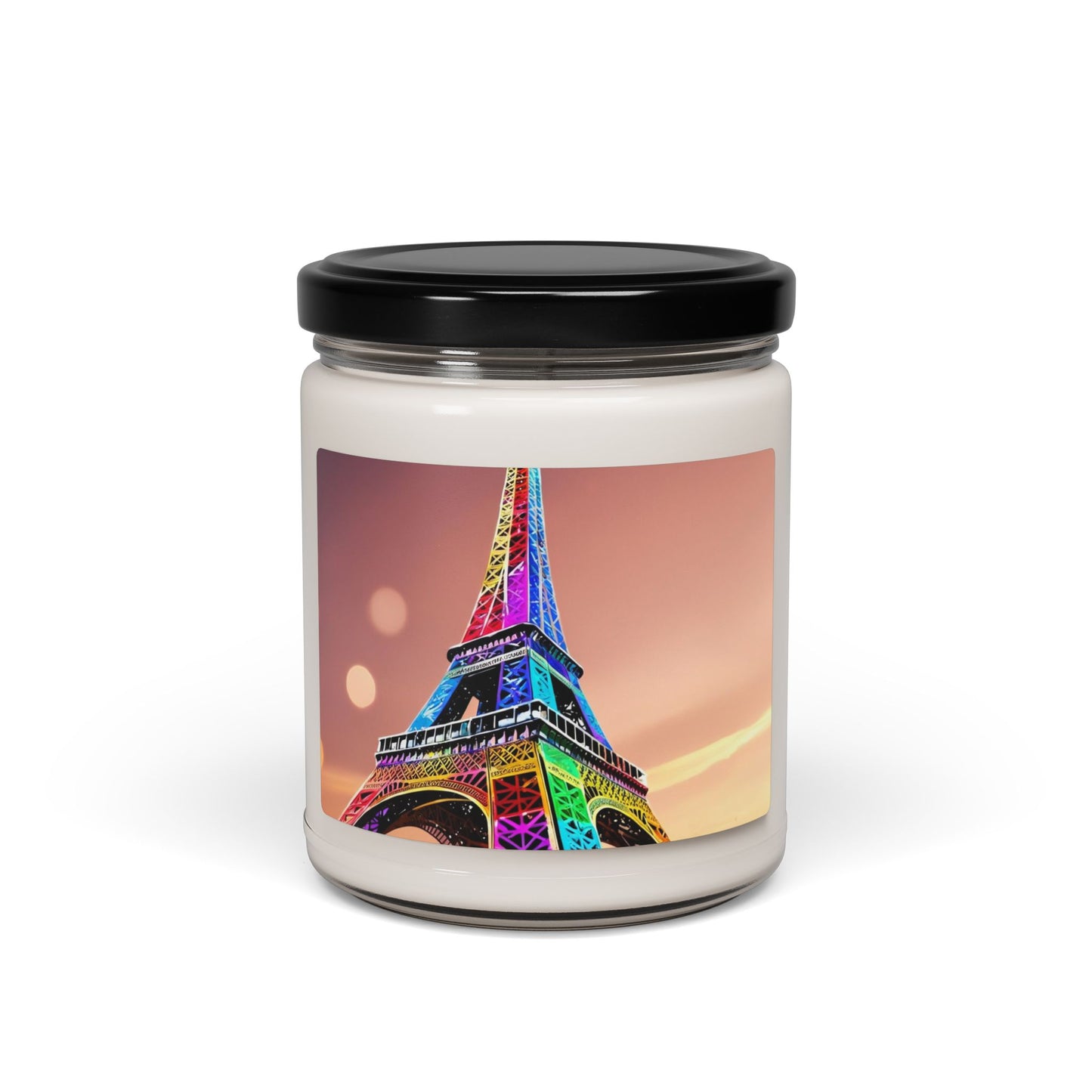 Rainbow Eiffel Tower La Tour Eiffel- Scented Soy Candle, 9oz