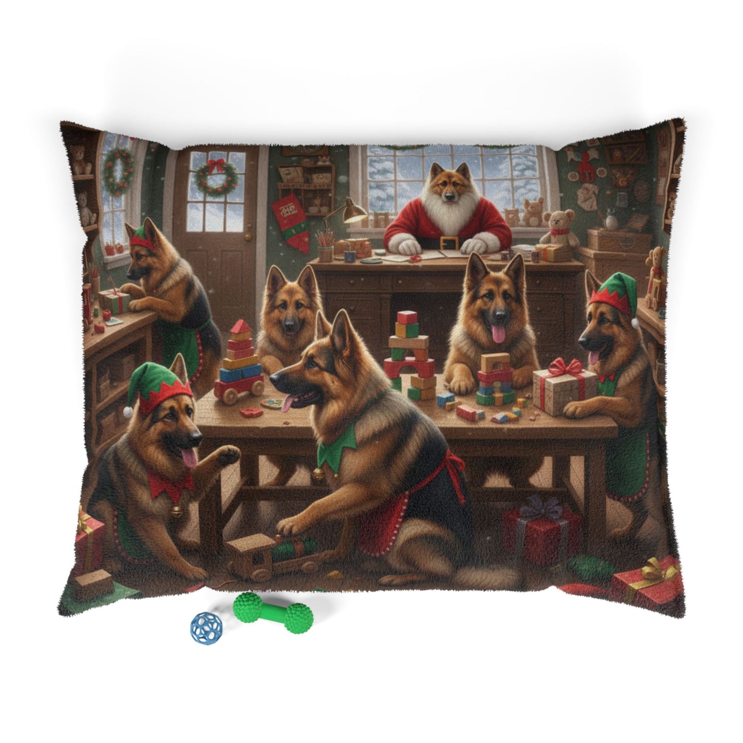 German Shepherd Holiday Workshop Pet Bed