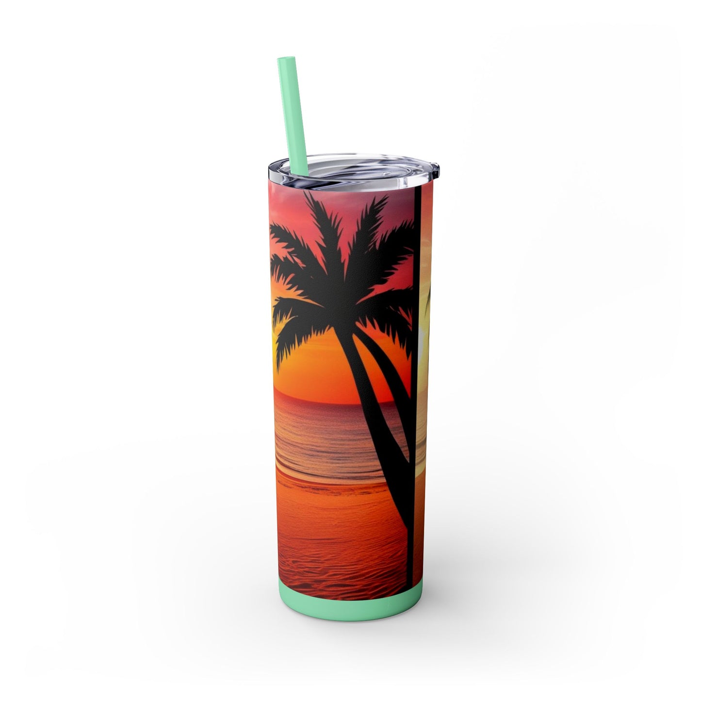 Brilliant Sunrise Skinny Tumbler with Straw, 20oz