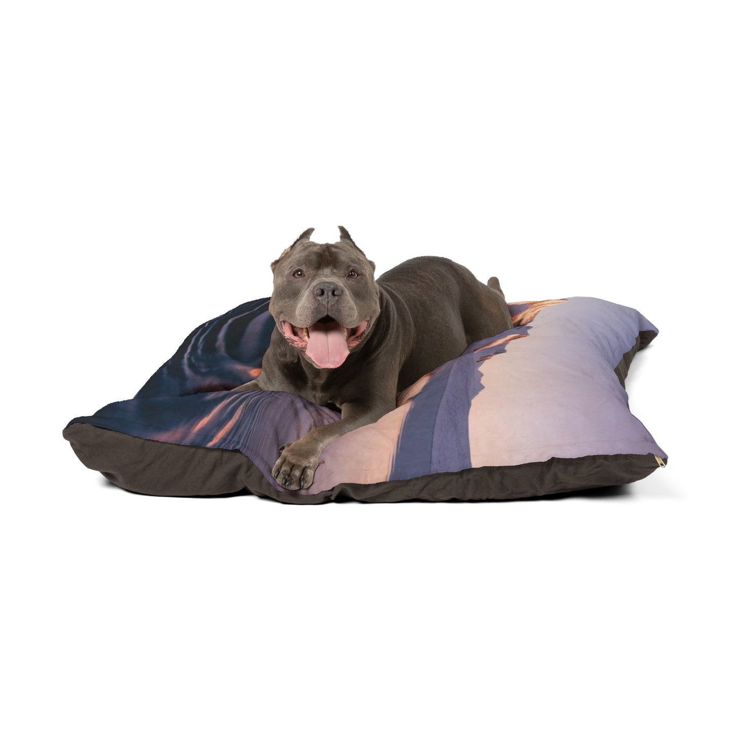 Ripple in a Snowy Mountain Lake Pet Bed