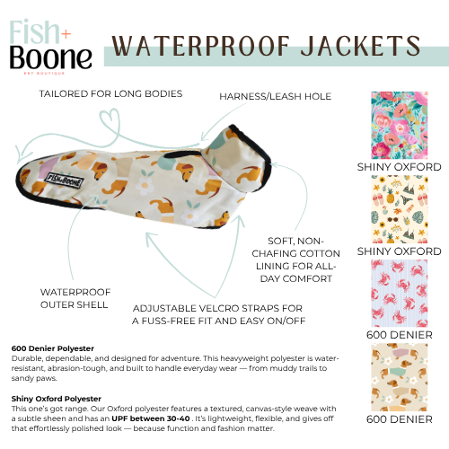 Manteau pour chien Teckels et Marguerites