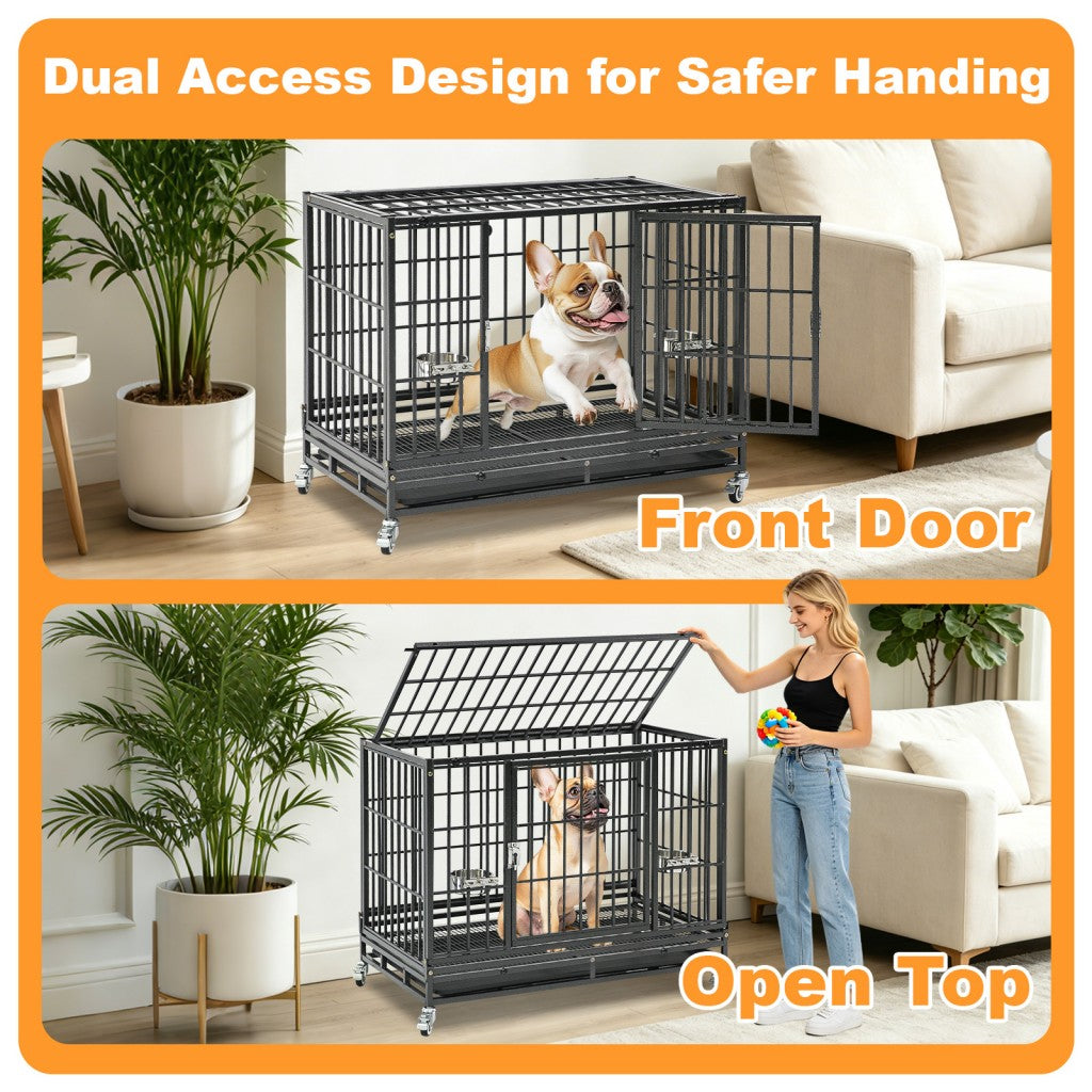 Cage de transport empilable robuste pour chien 37" 371D03 