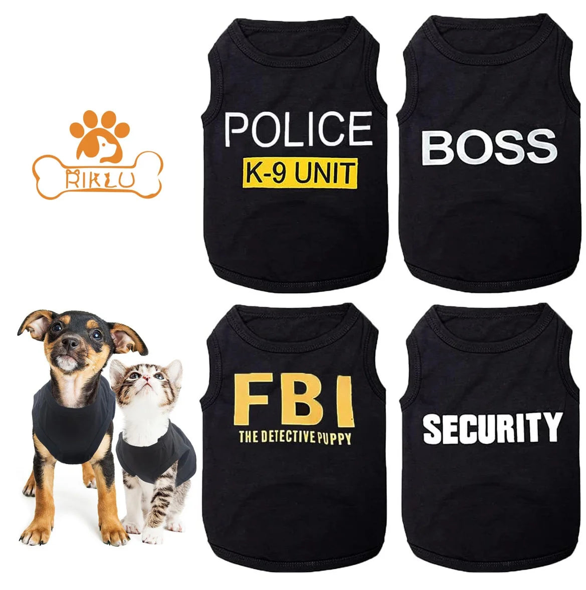 Paquete de 4 camisetas para perros pequeños