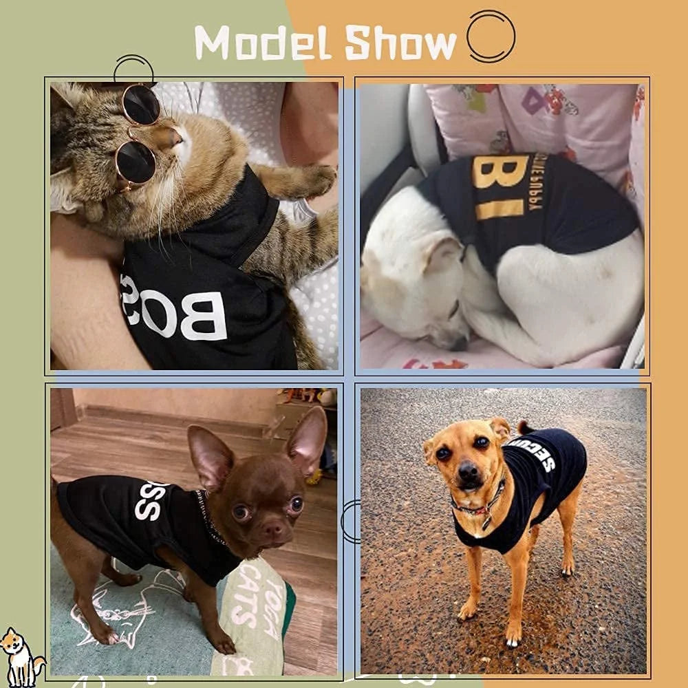 Paquete de 4 camisetas para perros pequeños