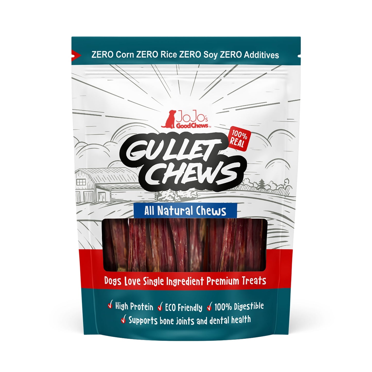 Bâtonnets à mâcher naturels à base de gorge de bœuf – Délicieux et nutritifs, sains – 15 cm (paquet de 5)