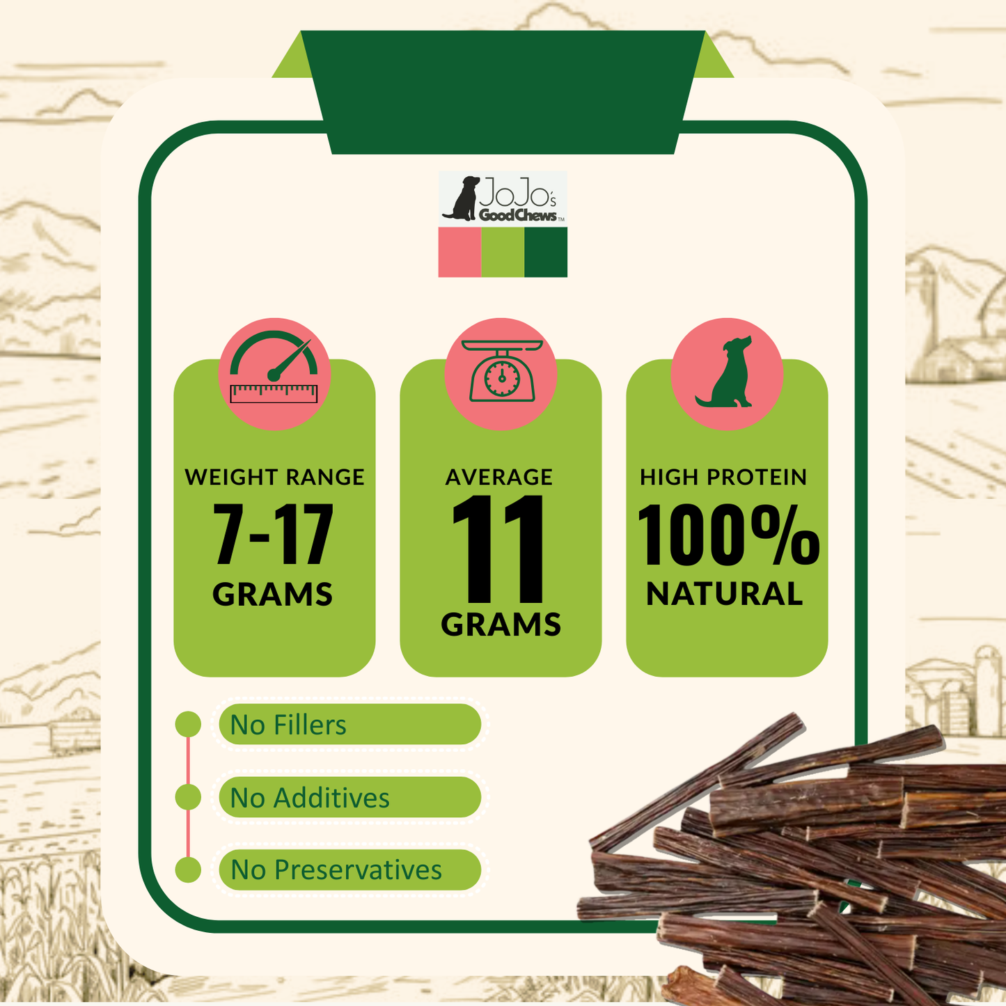 Bâtonnets à mâcher naturels à base de gorge de bœuf – Délicieux et nutritifs, sains – 15 cm (paquet de 5)