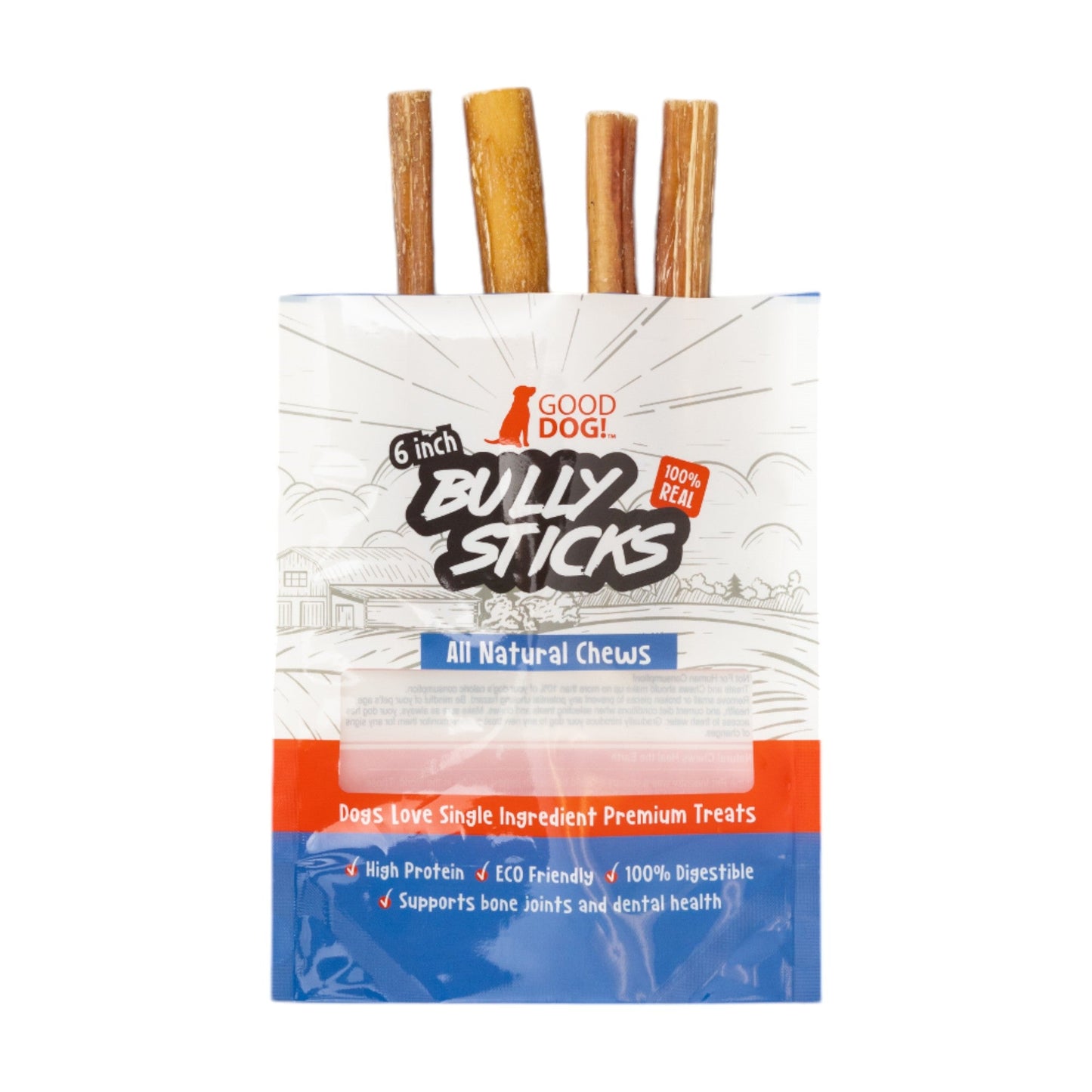 Bâtonnets à mâcher pour chiens au bœuf 100% naturel – Riches en nutriments et en protéines – Format standard de 15 cm (paquet de 4)