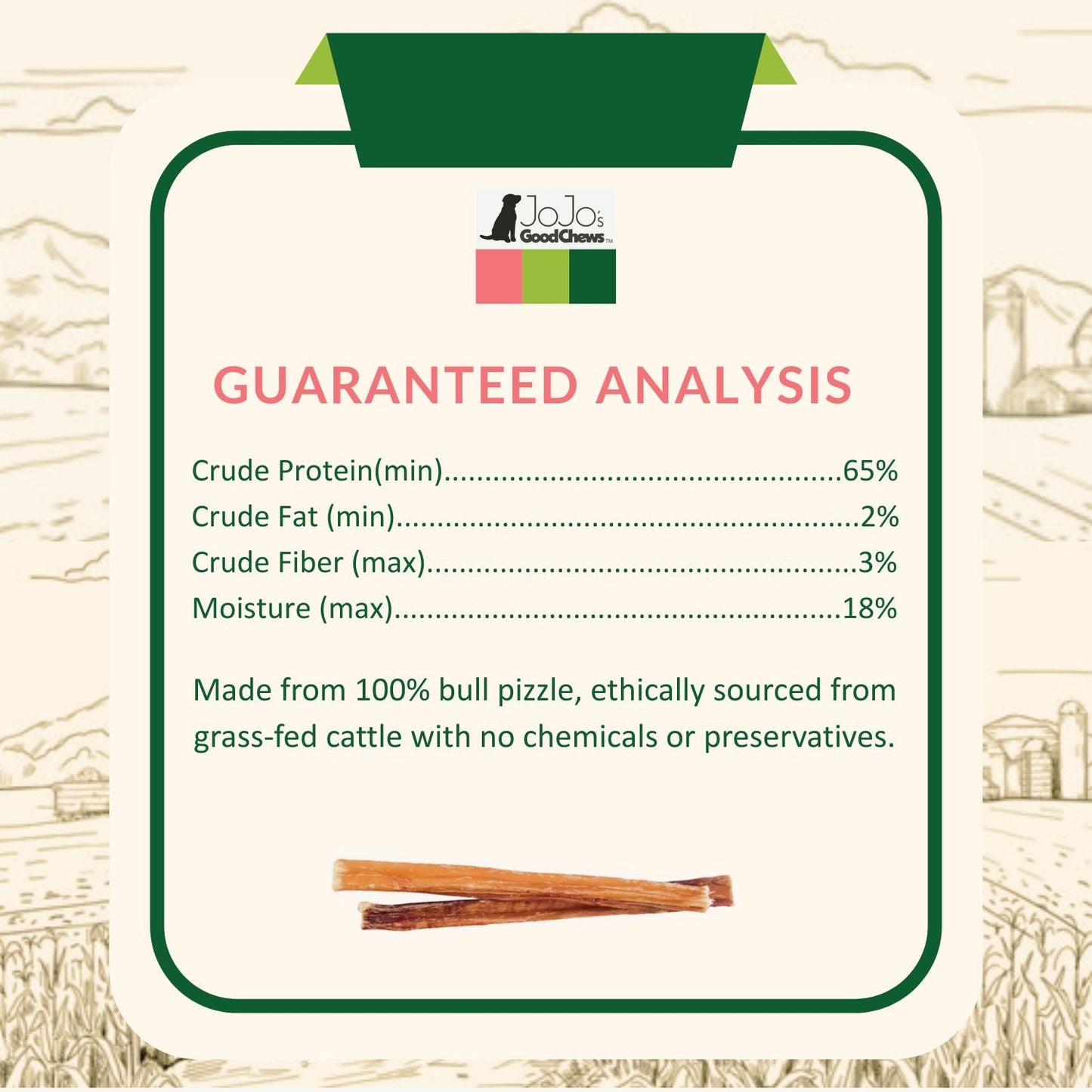 Bâtonnets à mâcher pour chiens au bœuf 100% naturel – Riches en nutriments et en protéines – Format standard de 15 cm (paquet de 4)