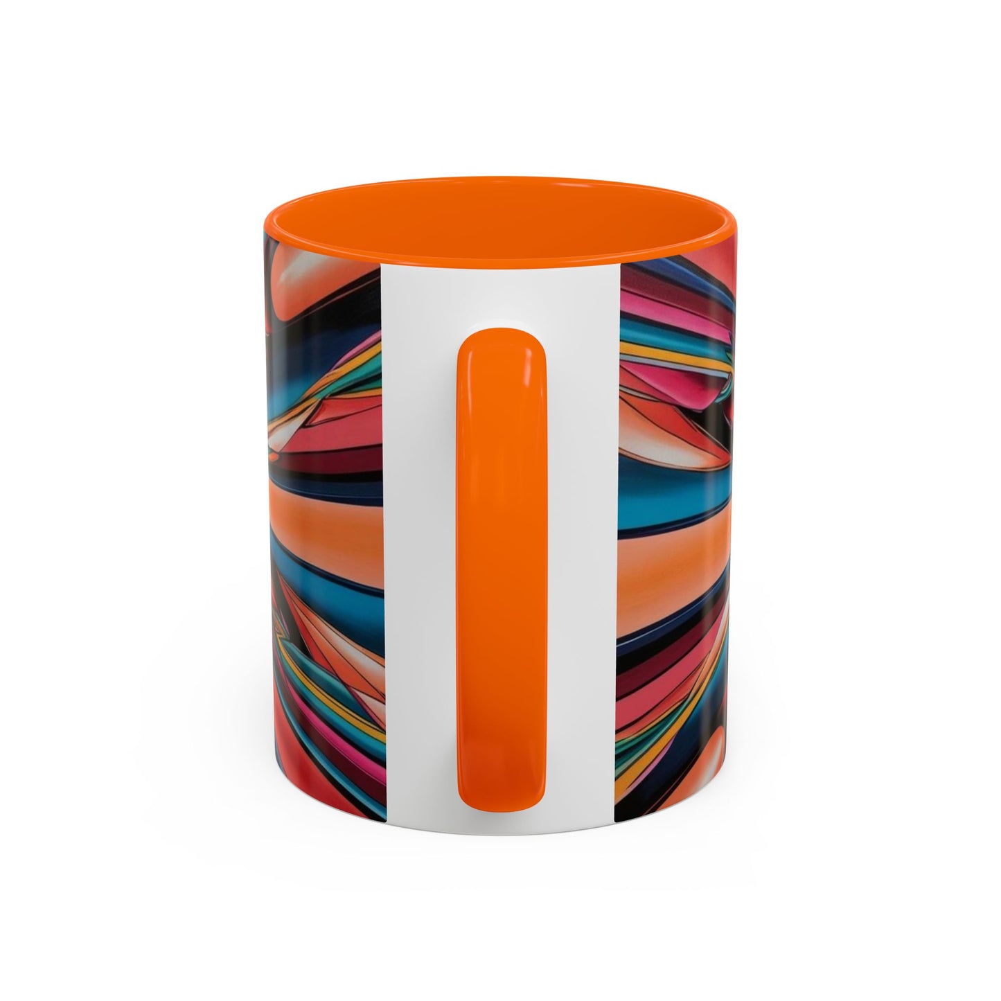 Optical Illusion Accent Mug – Ceramic Coffee Cup