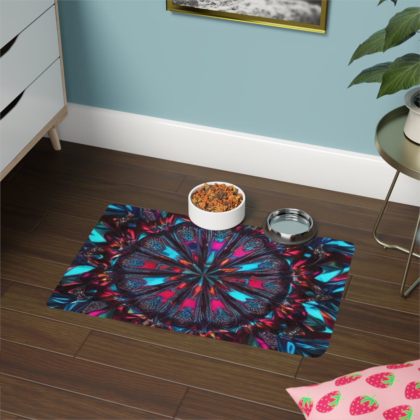 Pet Food Mat (12x18) - Optical Illusion