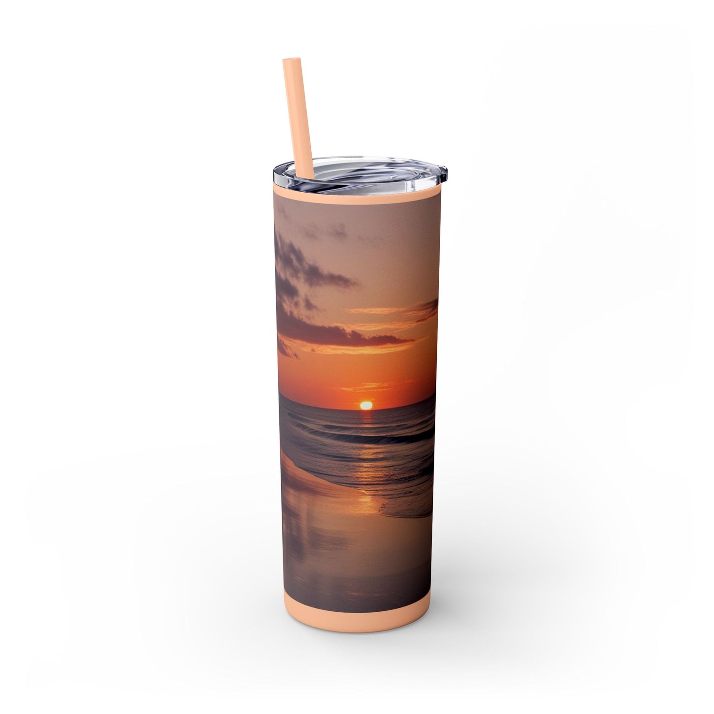 Brilliant Sunrise Skinny Tumbler with Straw, 20oz