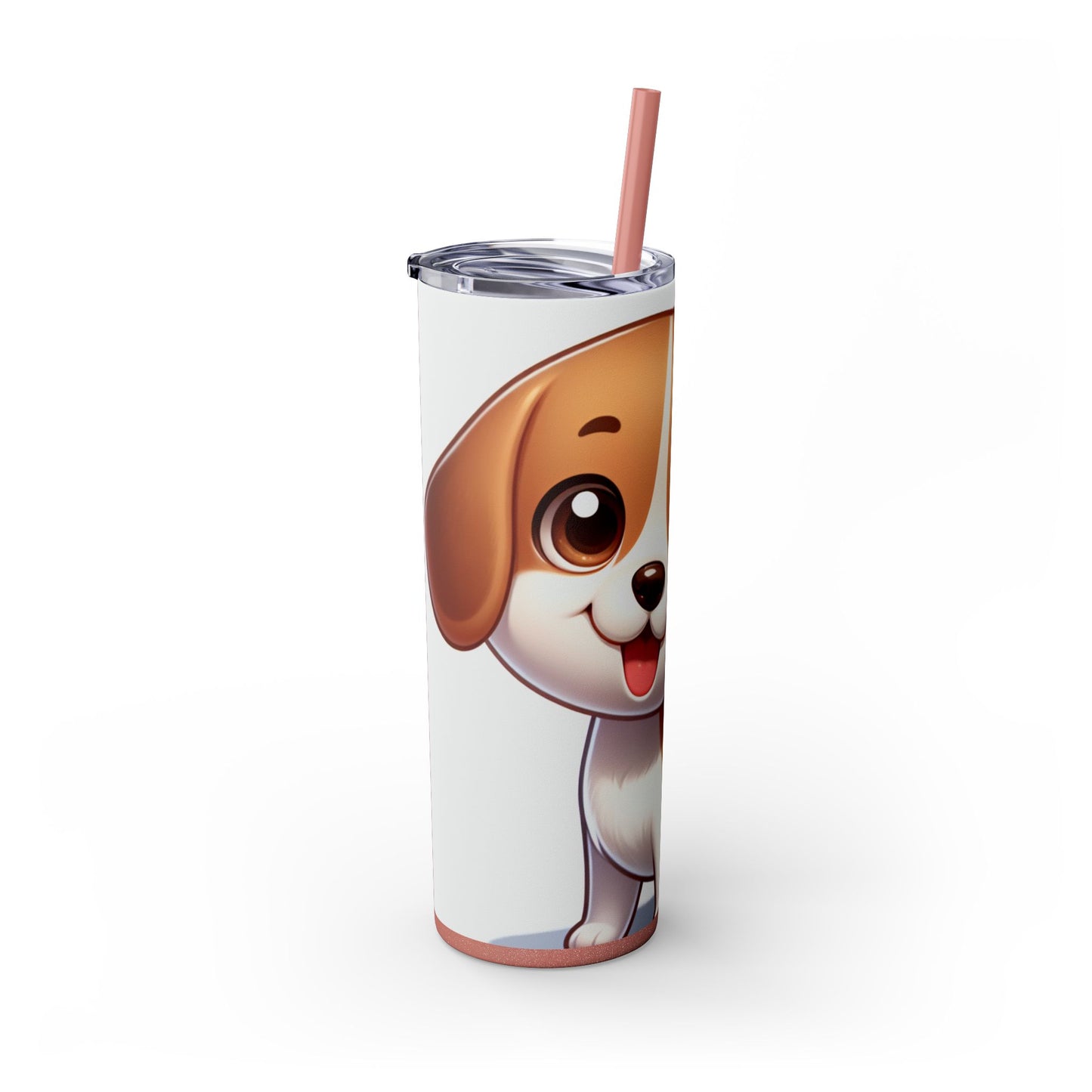 Beagle Skinny Tumbler with Straw, 20oz