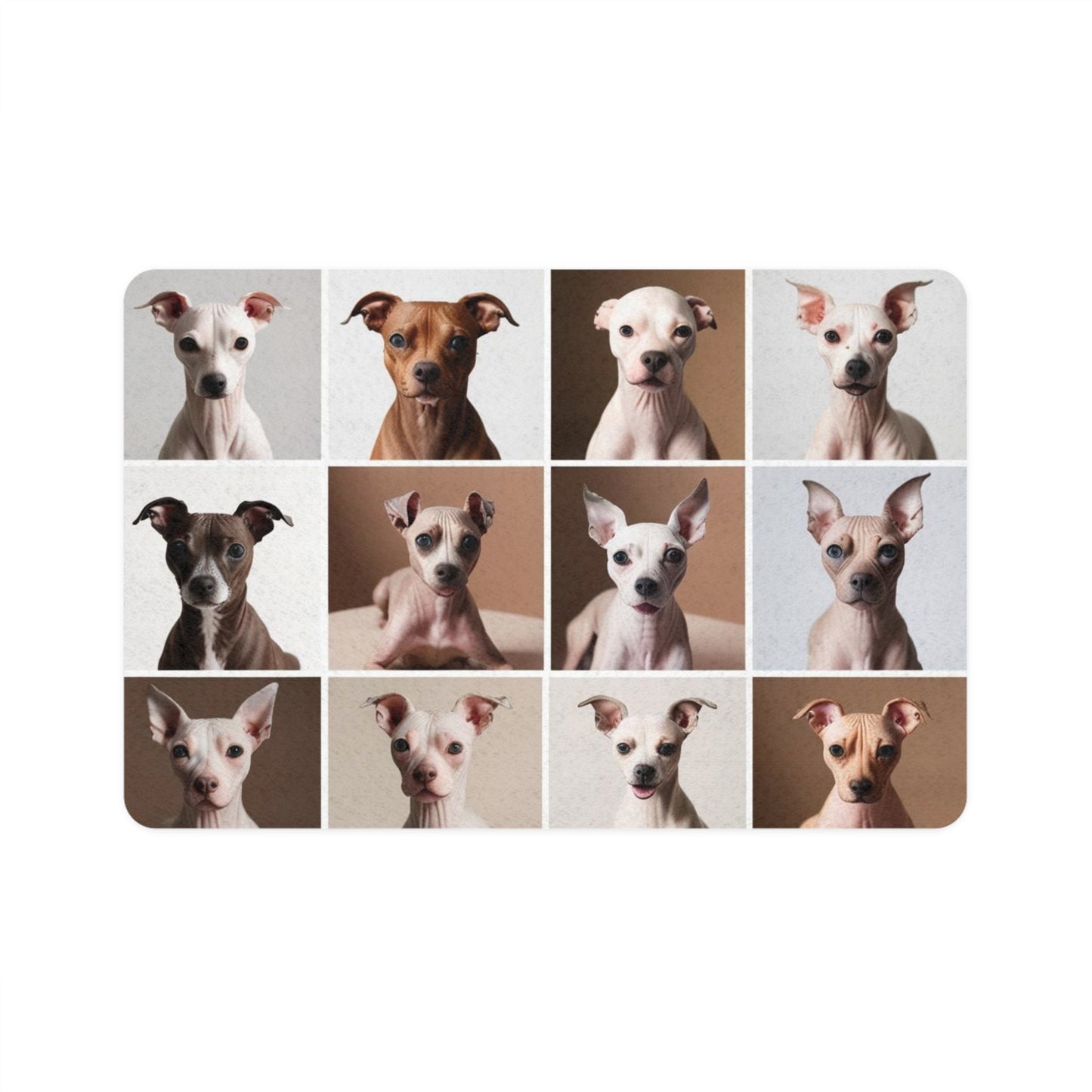 Pet Food Mat (12x18) - Hairless Dogs