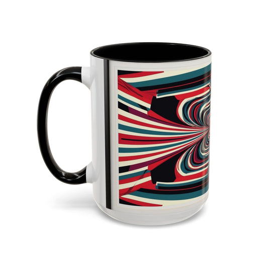 Optical Illusion Accent Mug – Ceramic Coffee Cup