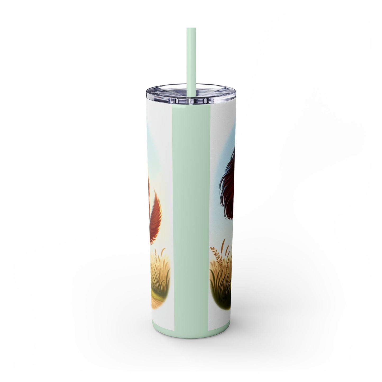 English Toy Spaniel Skinny Tumbler with Straw, 20oz