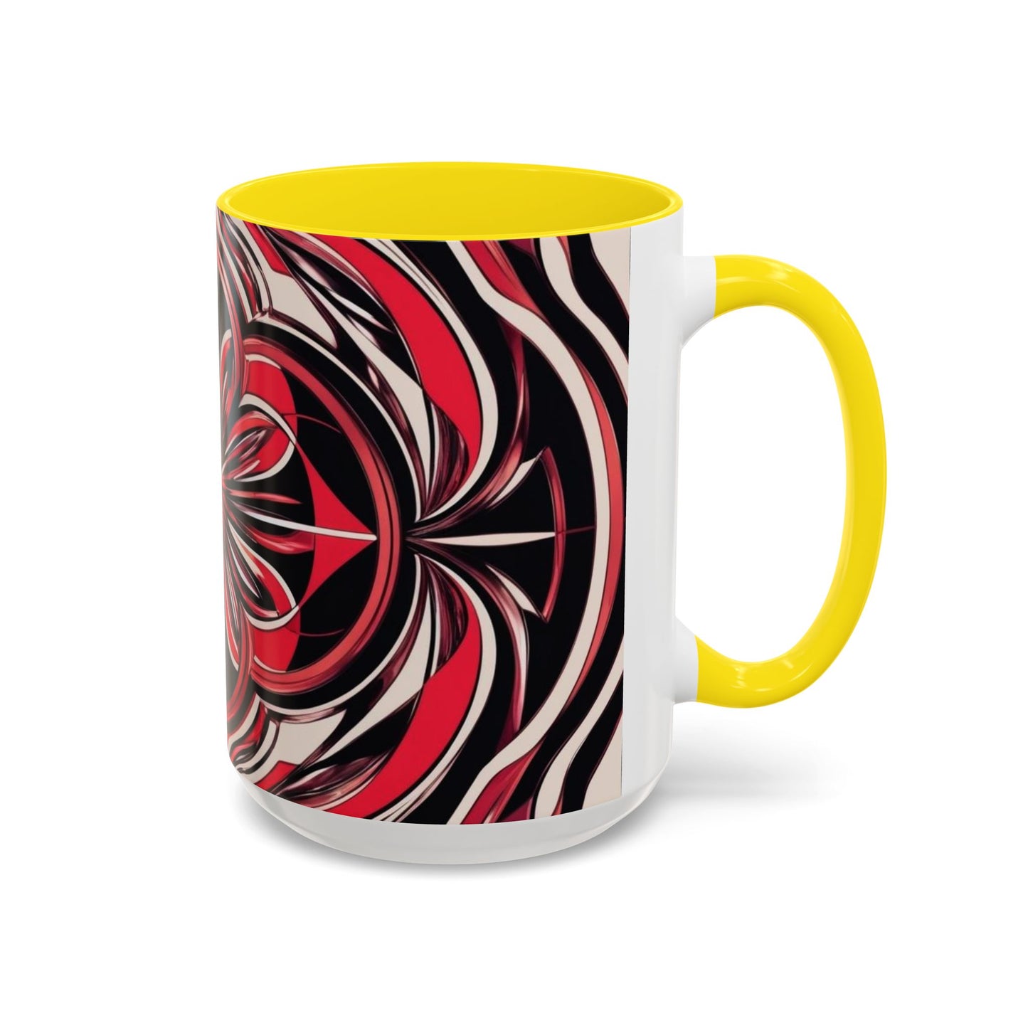 Optical Illusion Accent Mug – Ceramic Coffee Cup