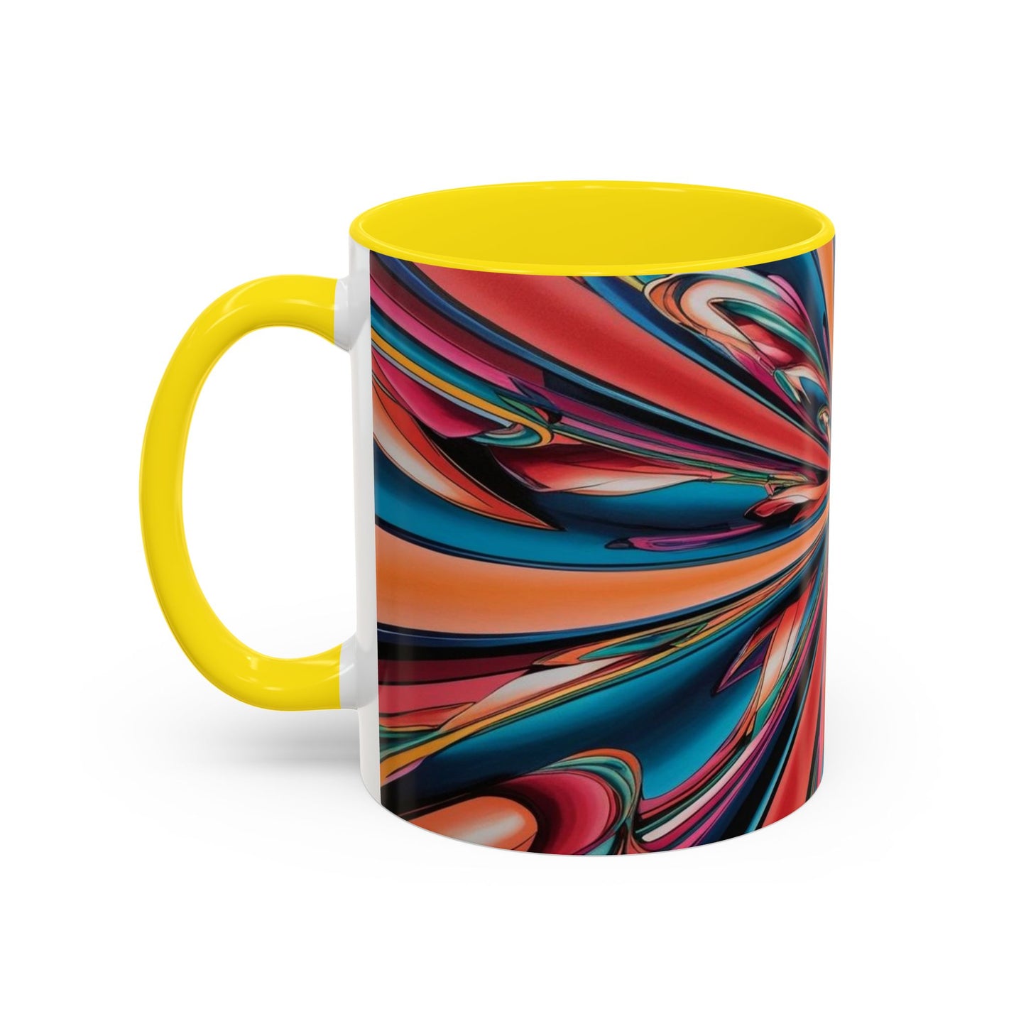 Optical Illusion Accent Mug – Ceramic Coffee Cup