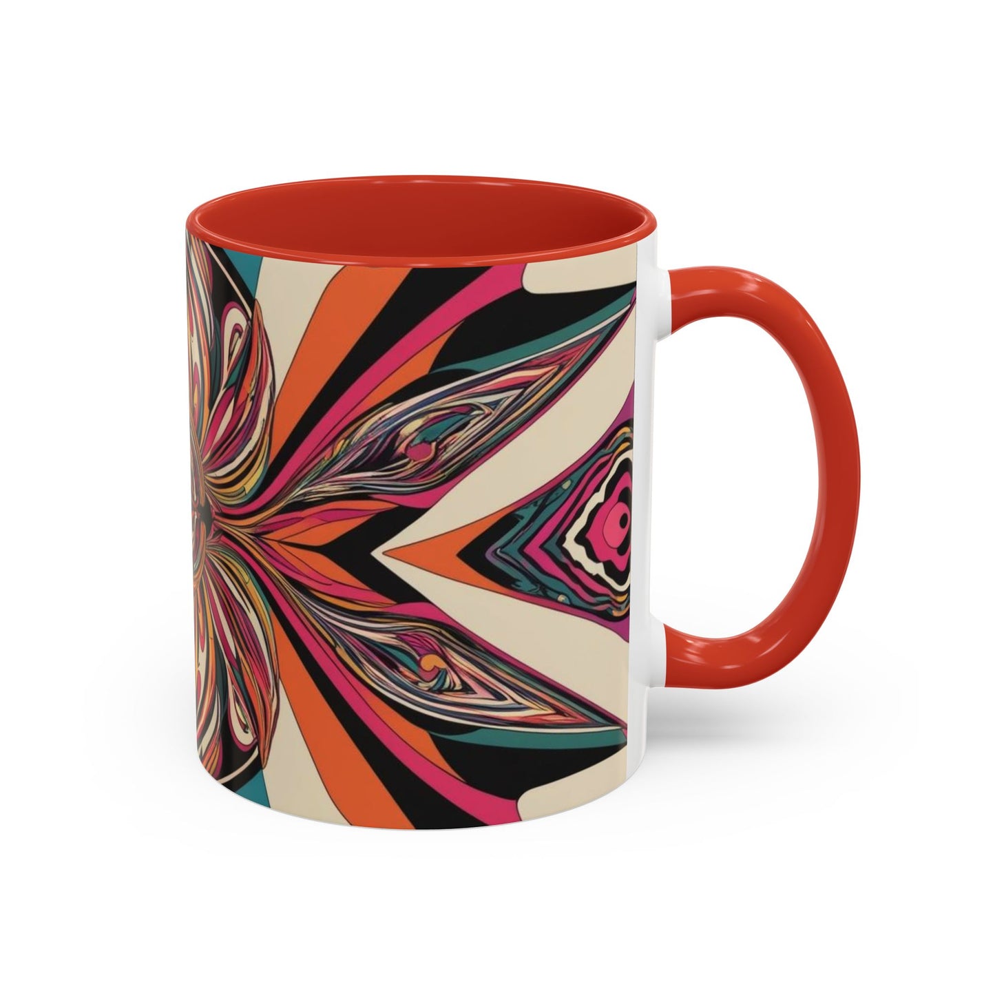 Optical Illusion Accent Mug – Ceramic Coffee Cup