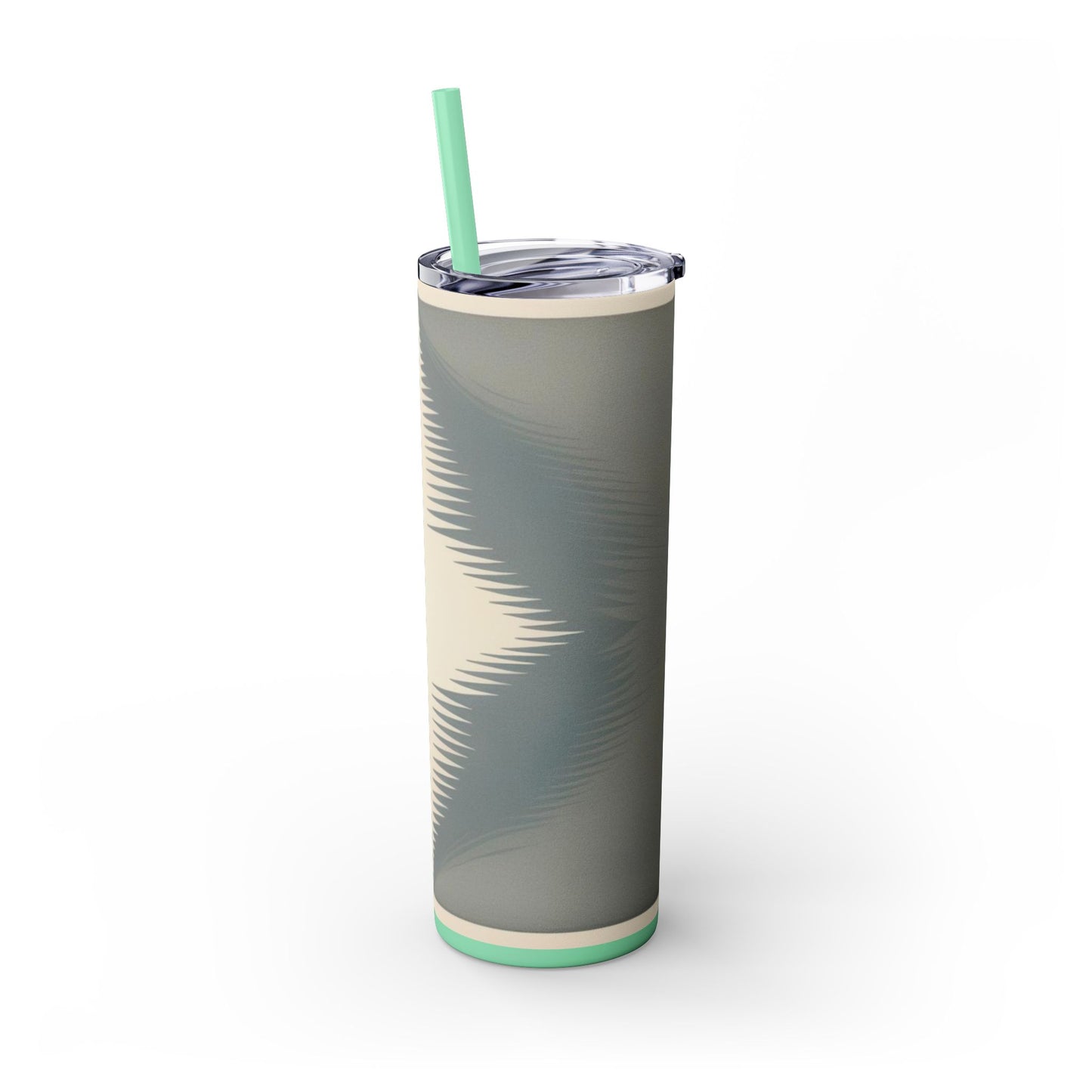 Optical Illusion Skinny Tumbler with Straw, 20oz