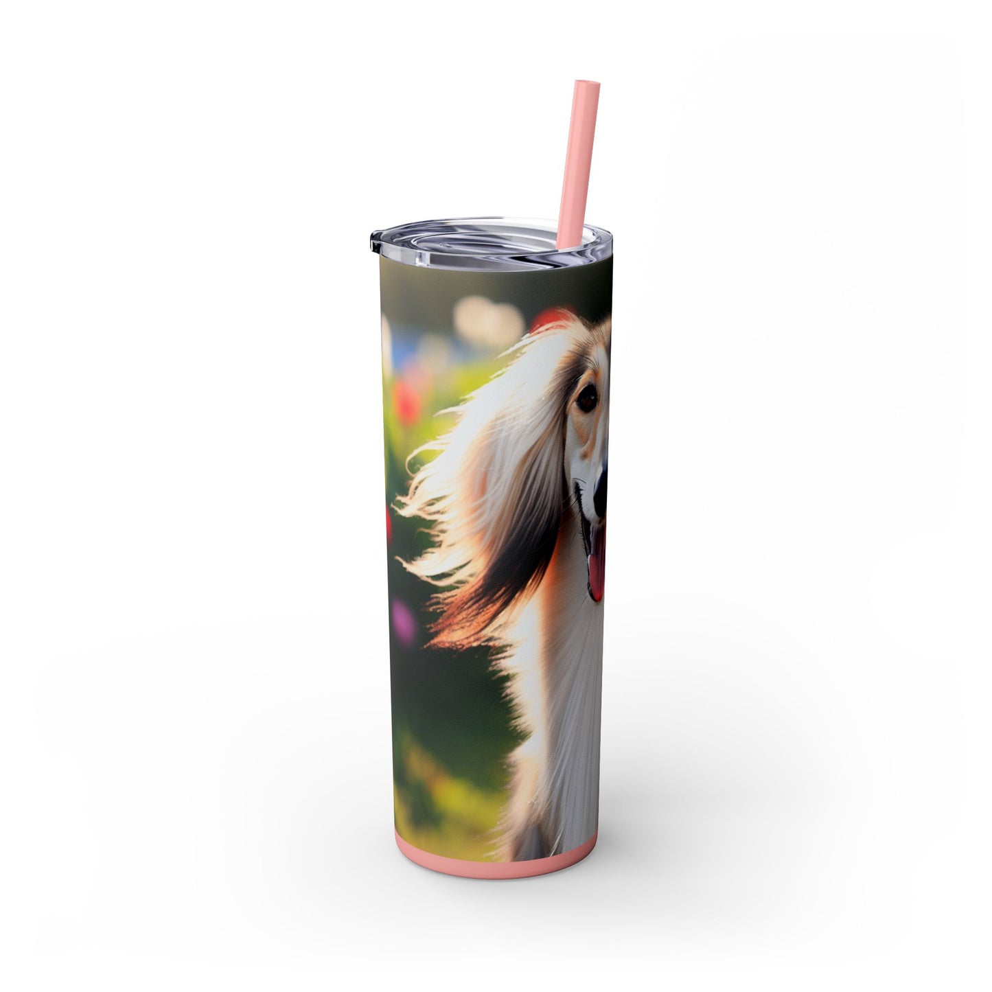 Saluki Skinny Tumbler with Straw, 20oz
