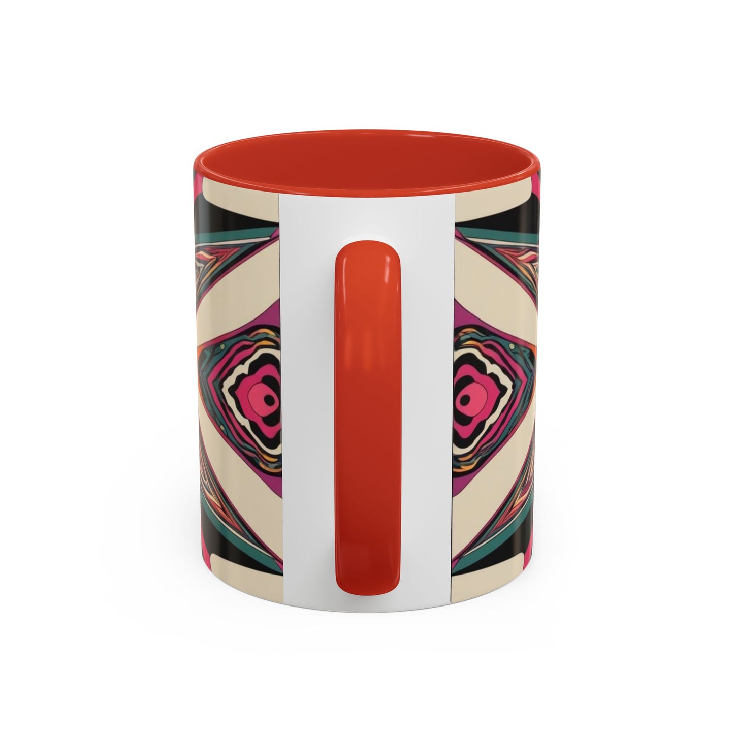 Optical Illusion Accent Mug – Ceramic Coffee Cup