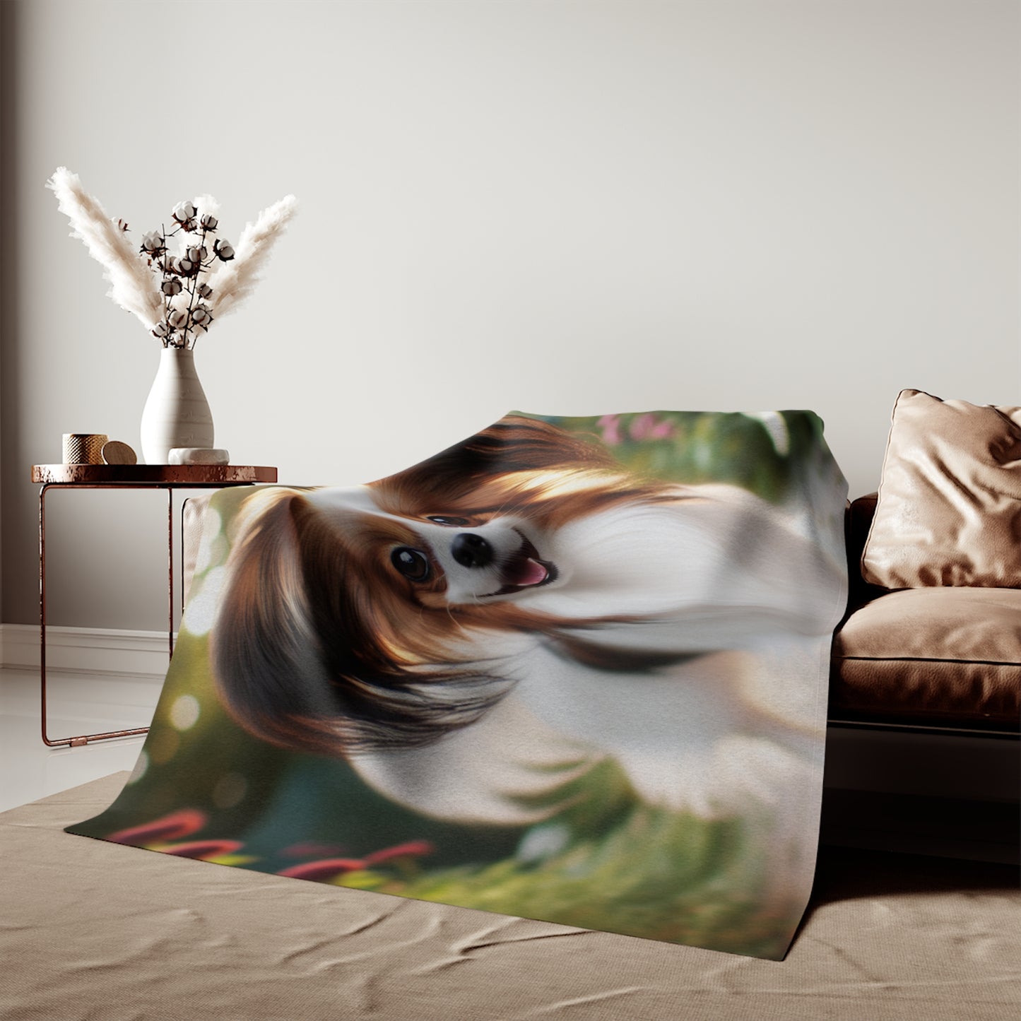Papillon Sweatshirt Blanket