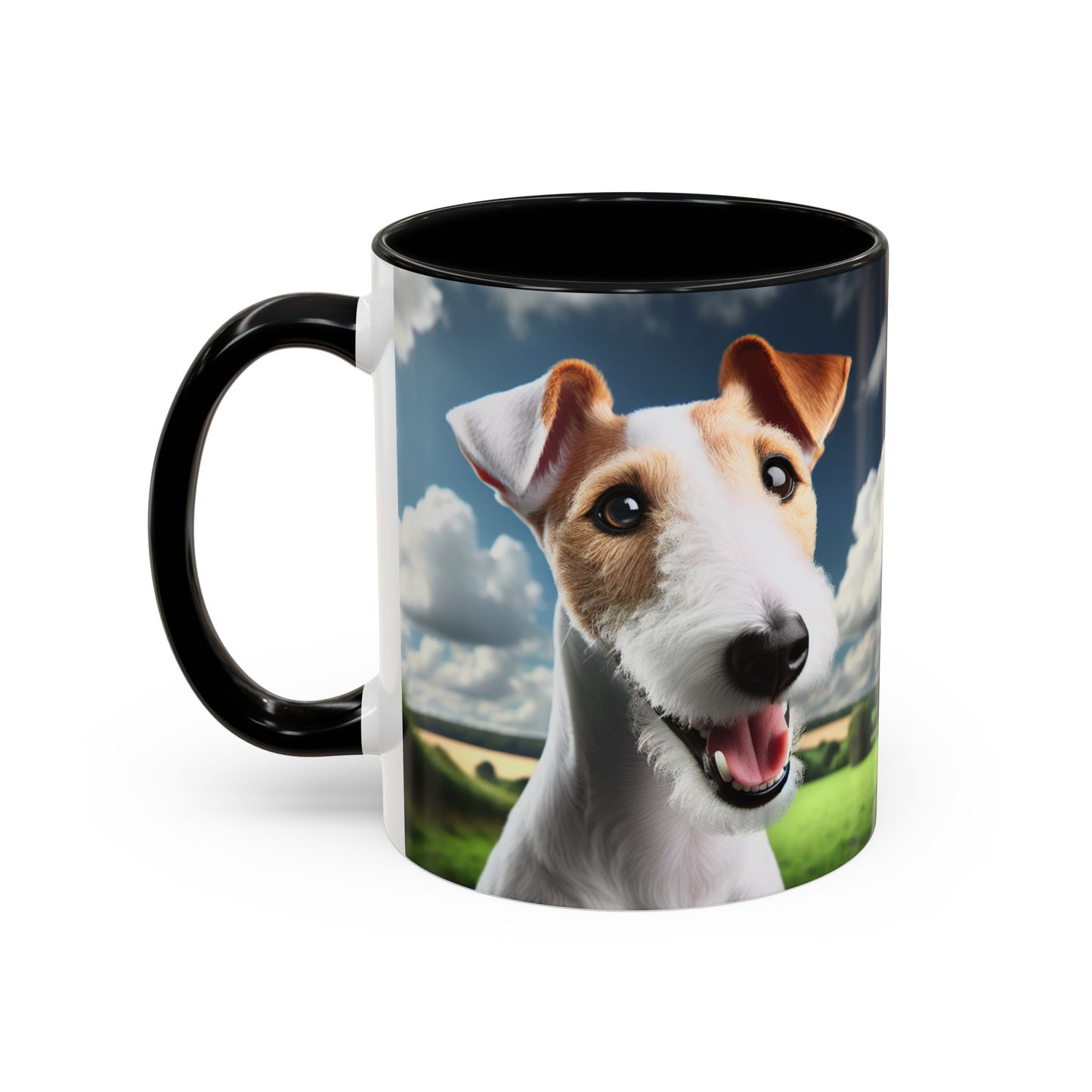 Taza de café con diseño de Fox Terrier de pelo liso: el regalo perfecto para los amantes de los perros.