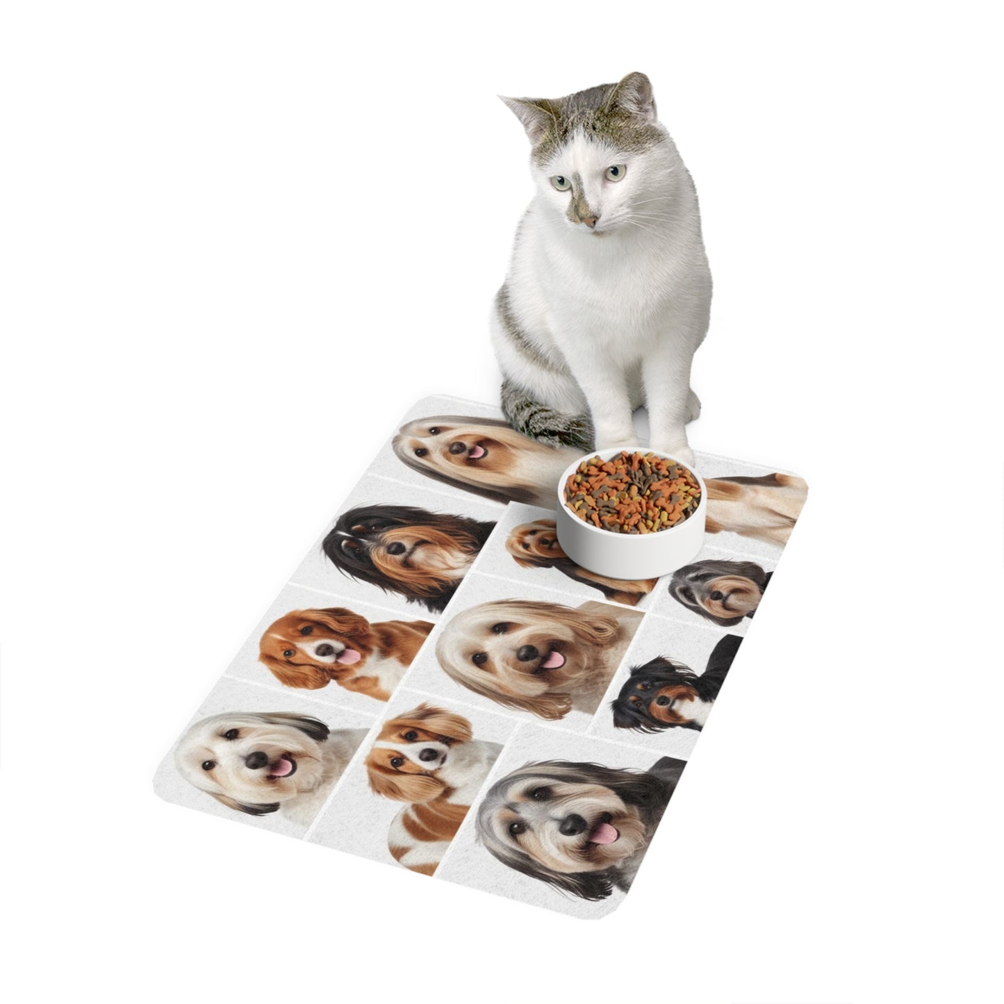 Pet Food Mat (12x18) - Longhaired Dogs